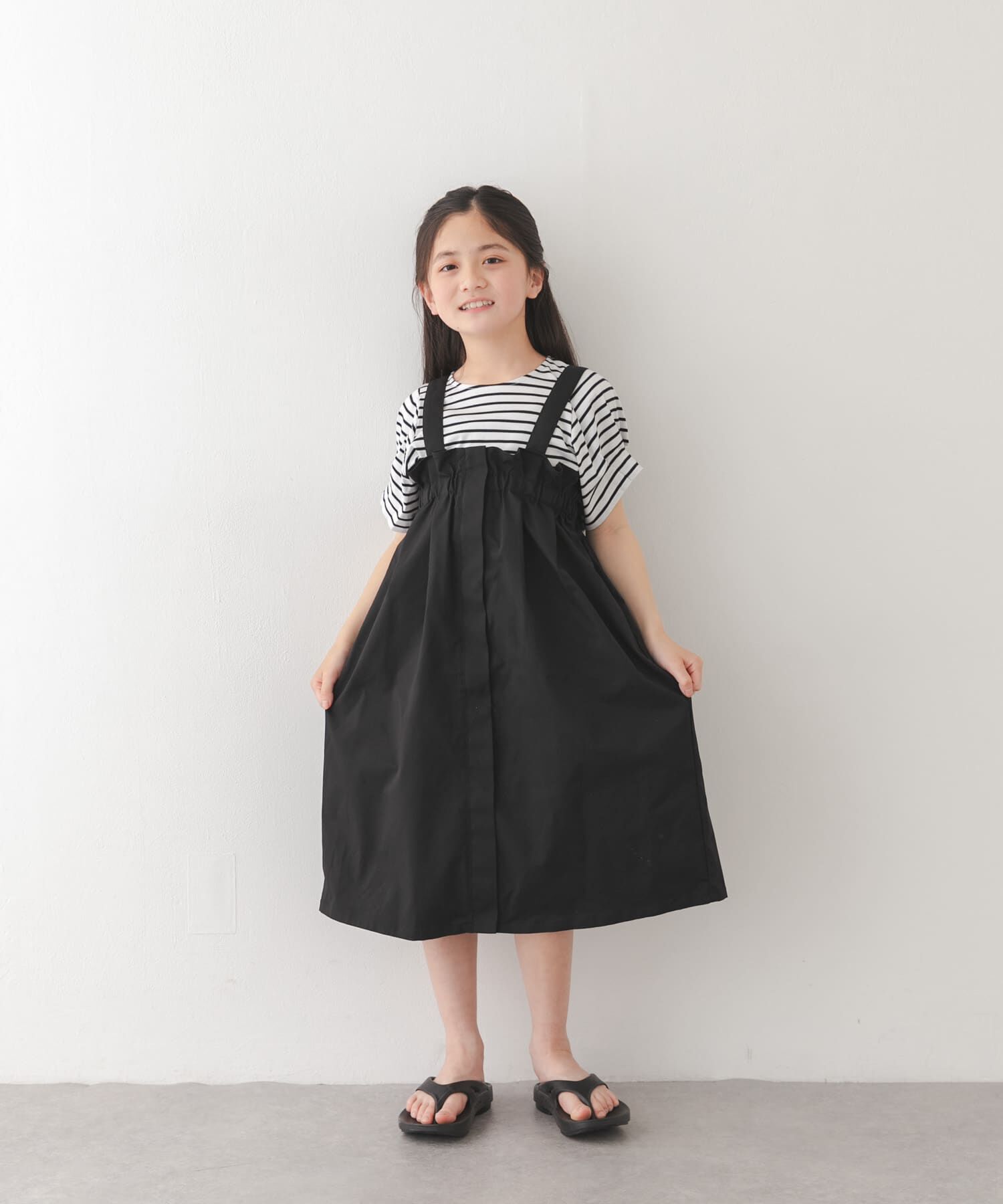 URBAN RESEARCH DOORS「『接触冷感/イージーケア』撥水ワークジャンパースカート(KIDS)」|ワンピース|