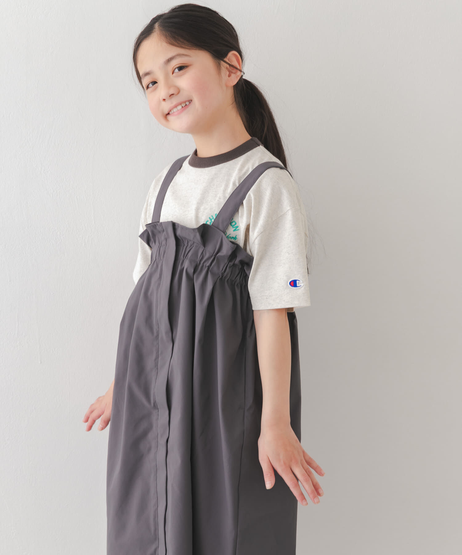 URBAN RESEARCH DOORS「『接触冷感/イージーケア』撥水ワークジャンパースカート(KIDS)」|ワンピース|
