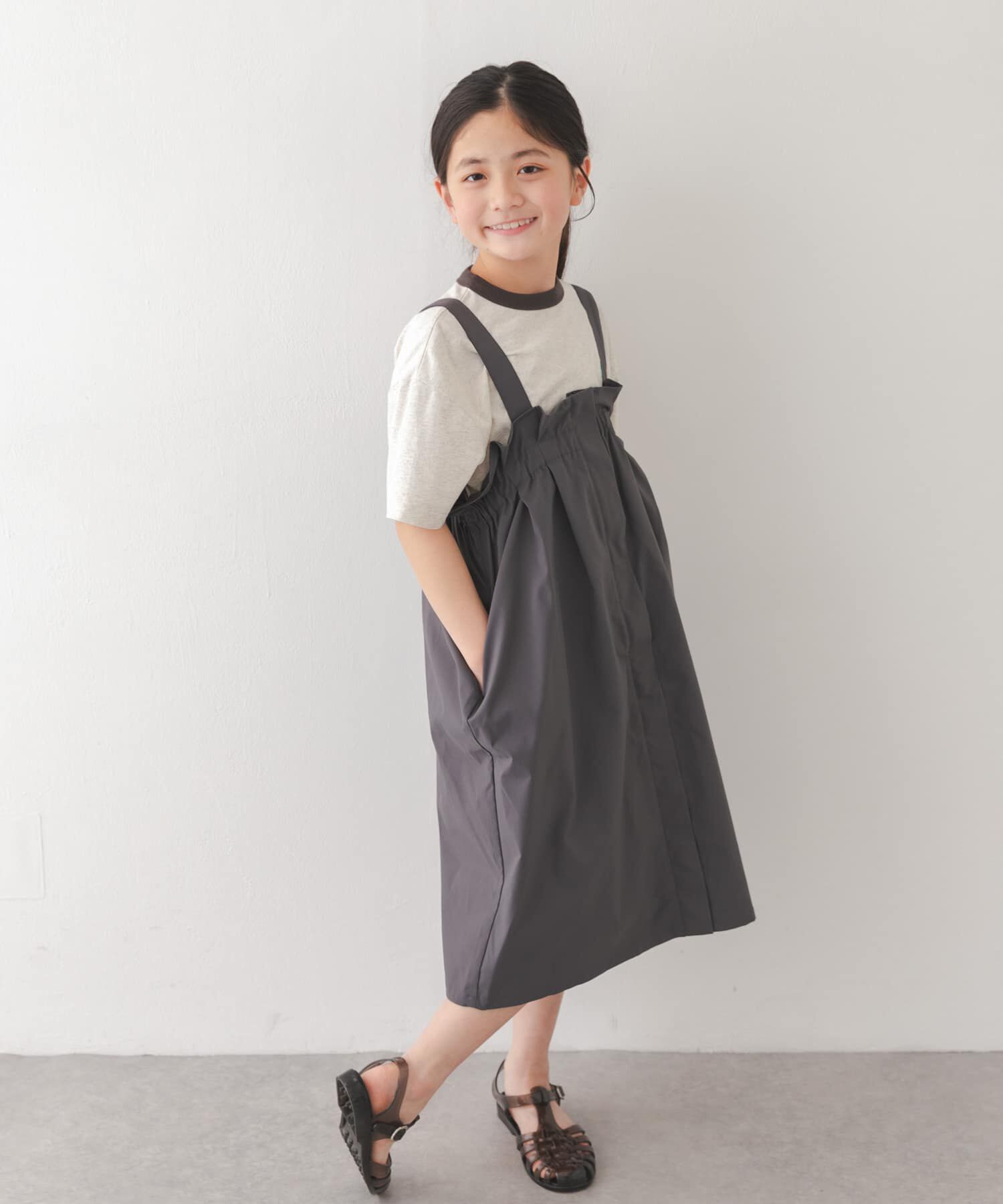 URBAN RESEARCH DOORS「『接触冷感/イージーケア』撥水ワークジャンパースカート(KIDS)」|ワンピース|