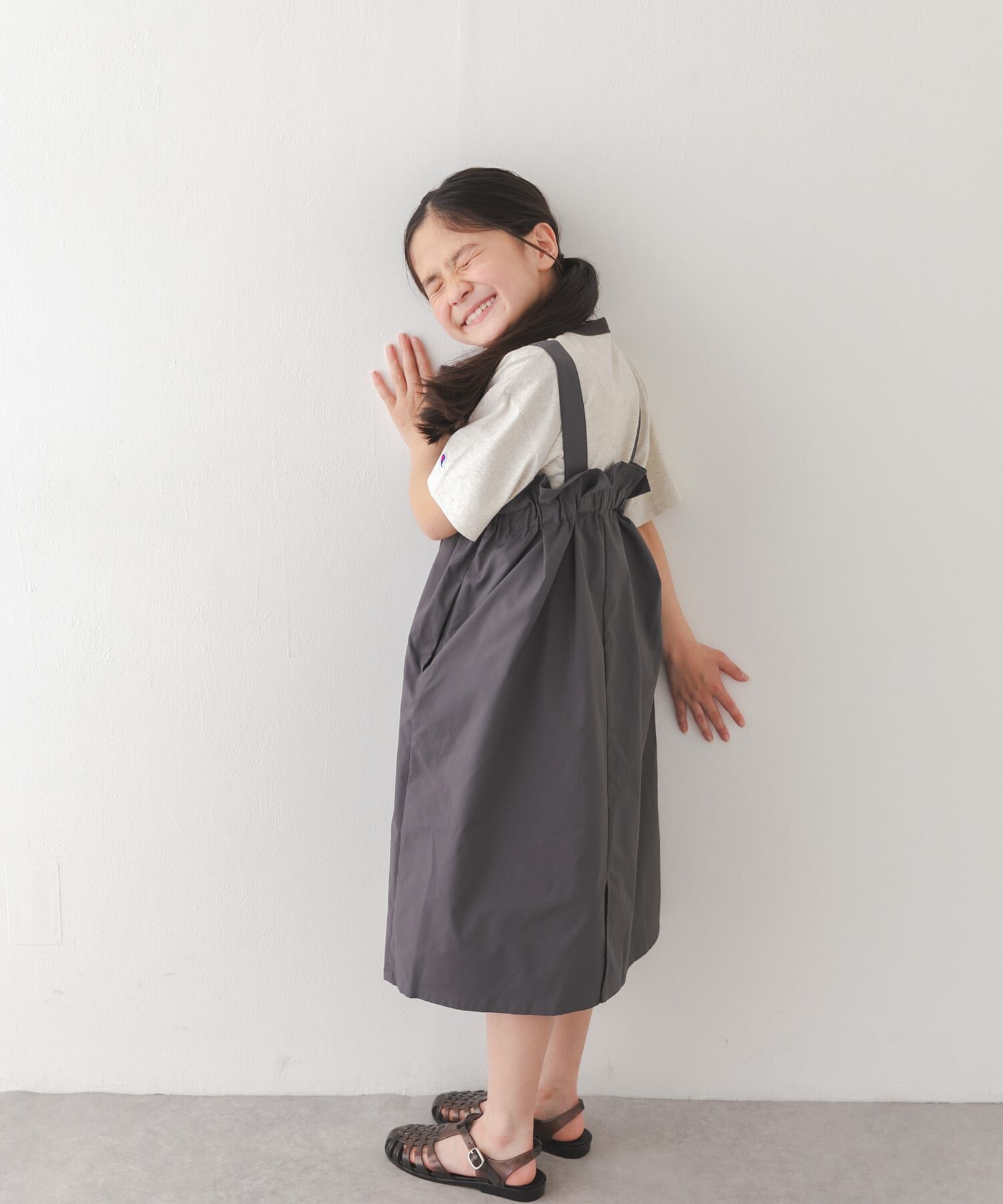 URBAN RESEARCH DOORS「『接触冷感/イージーケア』撥水ワークジャンパースカート(KIDS)」|ワンピース|