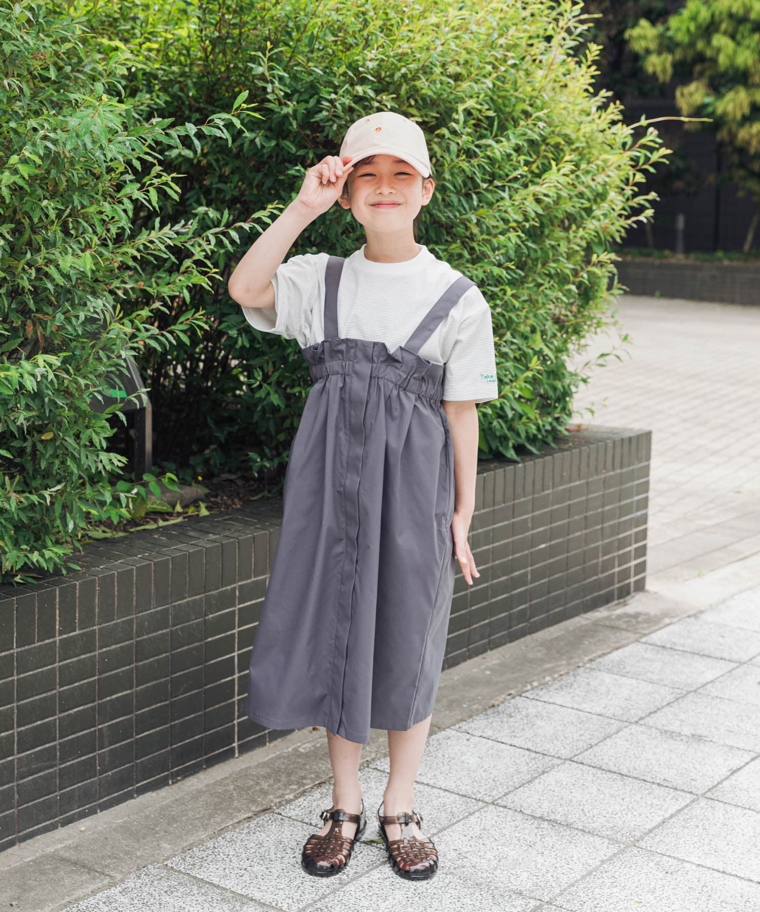 URBAN RESEARCH DOORS「『接触冷感/イージーケア』撥水ワークジャンパースカート(KIDS)」|ワンピース|