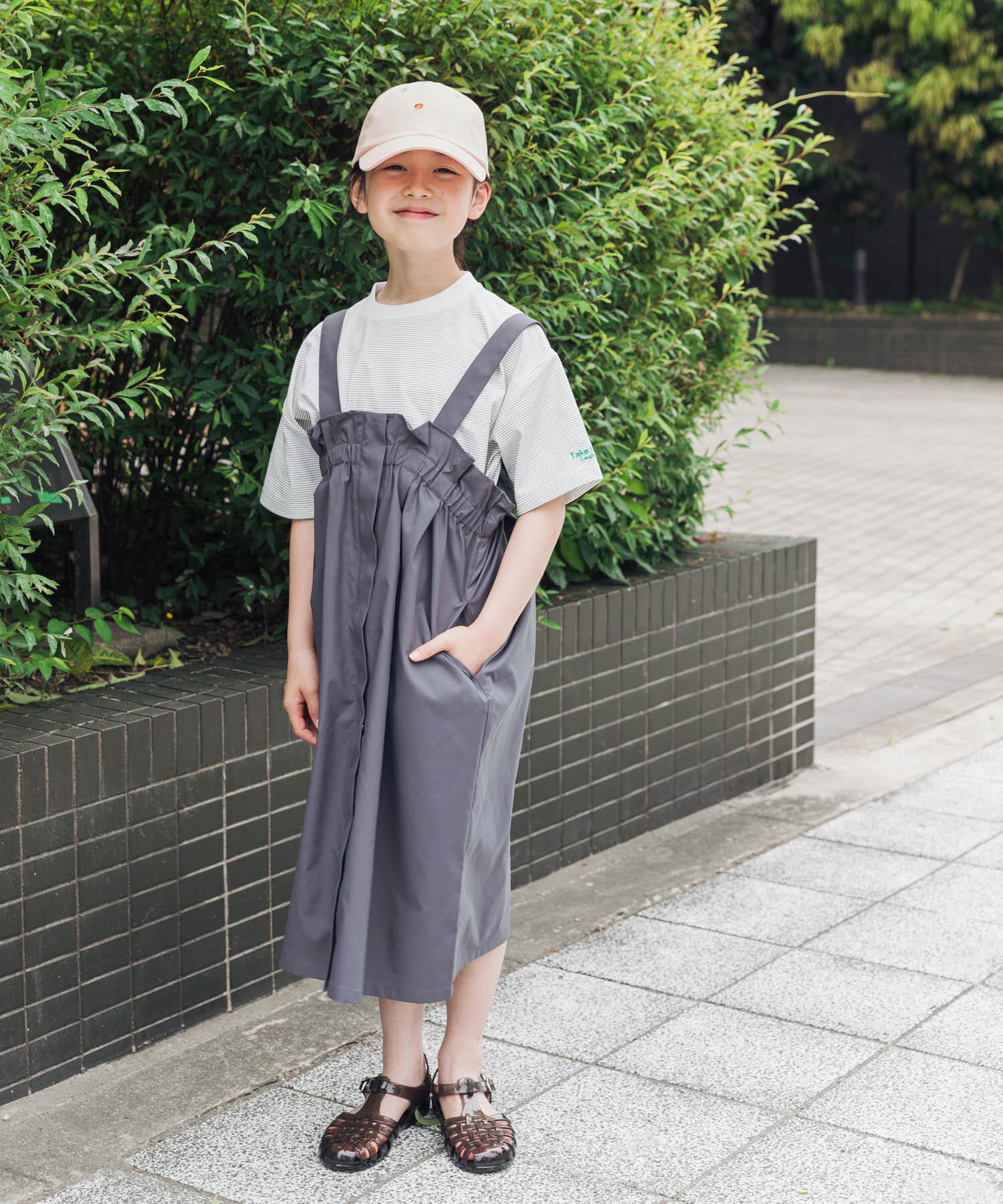 URBAN RESEARCH DOORS「『接触冷感/イージーケア』撥水ワークジャンパースカート(KIDS)」|ワンピース|