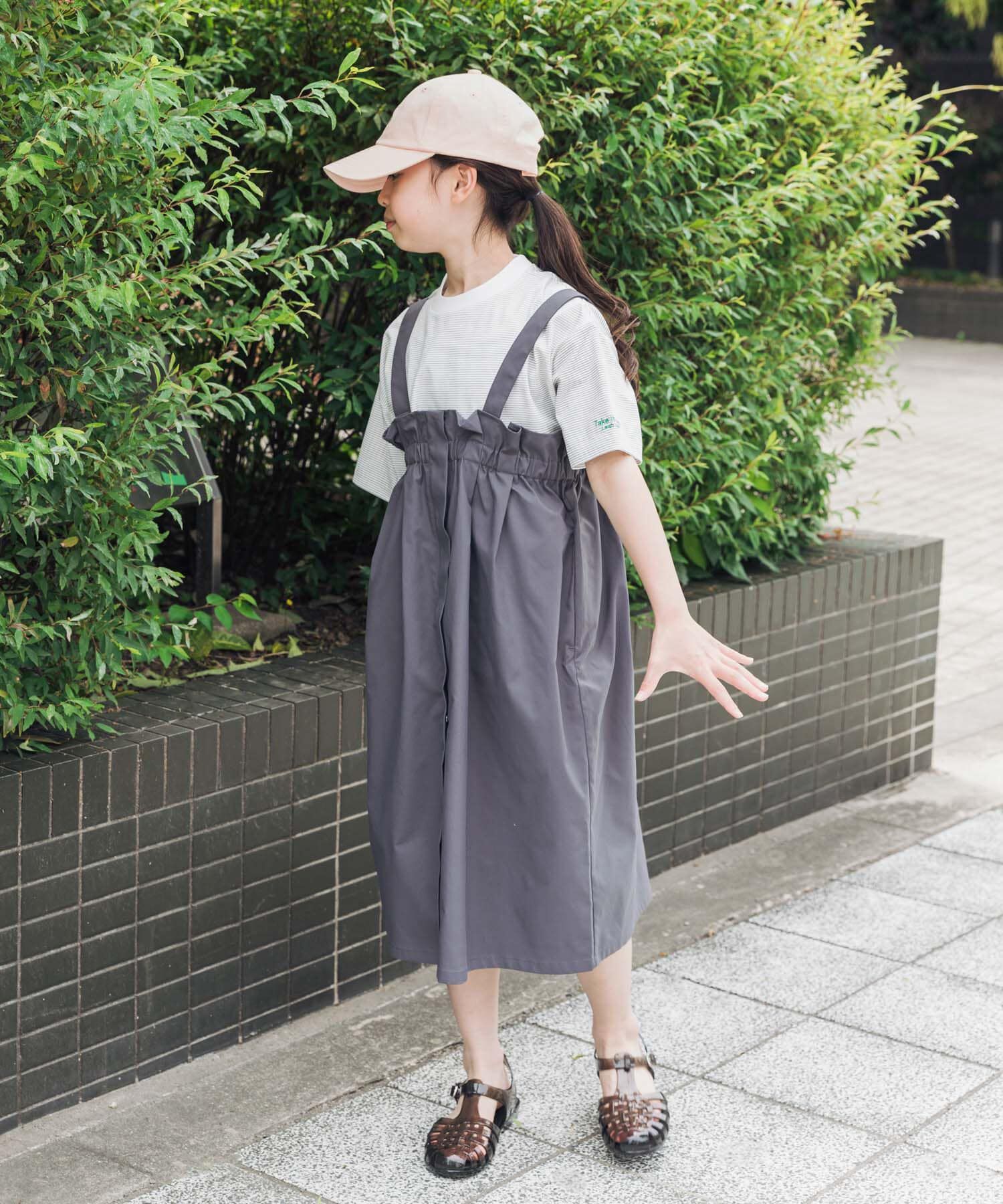 URBAN RESEARCH DOORS「『接触冷感/イージーケア』撥水ワークジャンパースカート(KIDS)」|ワンピース|