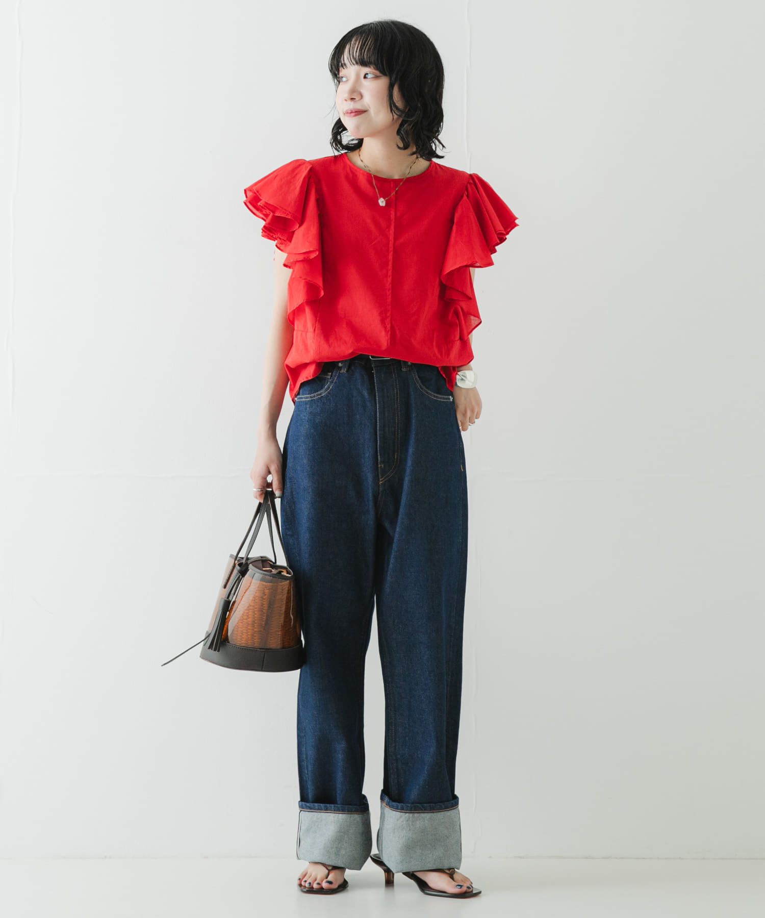 URBAN RESEARCH「フリルスリーブブラウス」|シャツ・ブラウス|