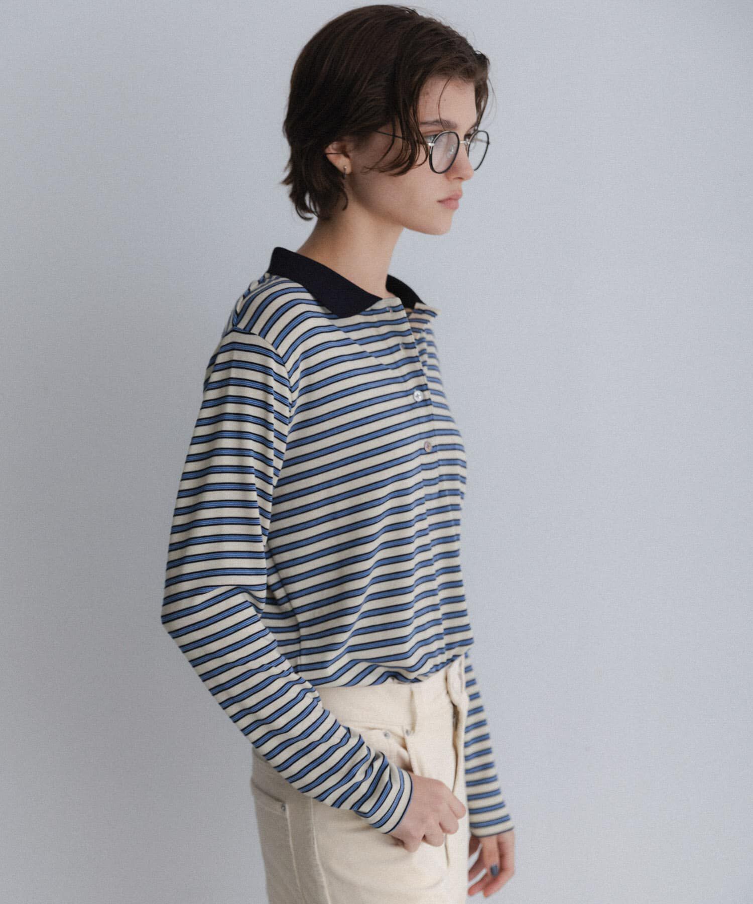 Sonny Label 「マルチボーダースムースポロシャツ」|ポロシャツ|