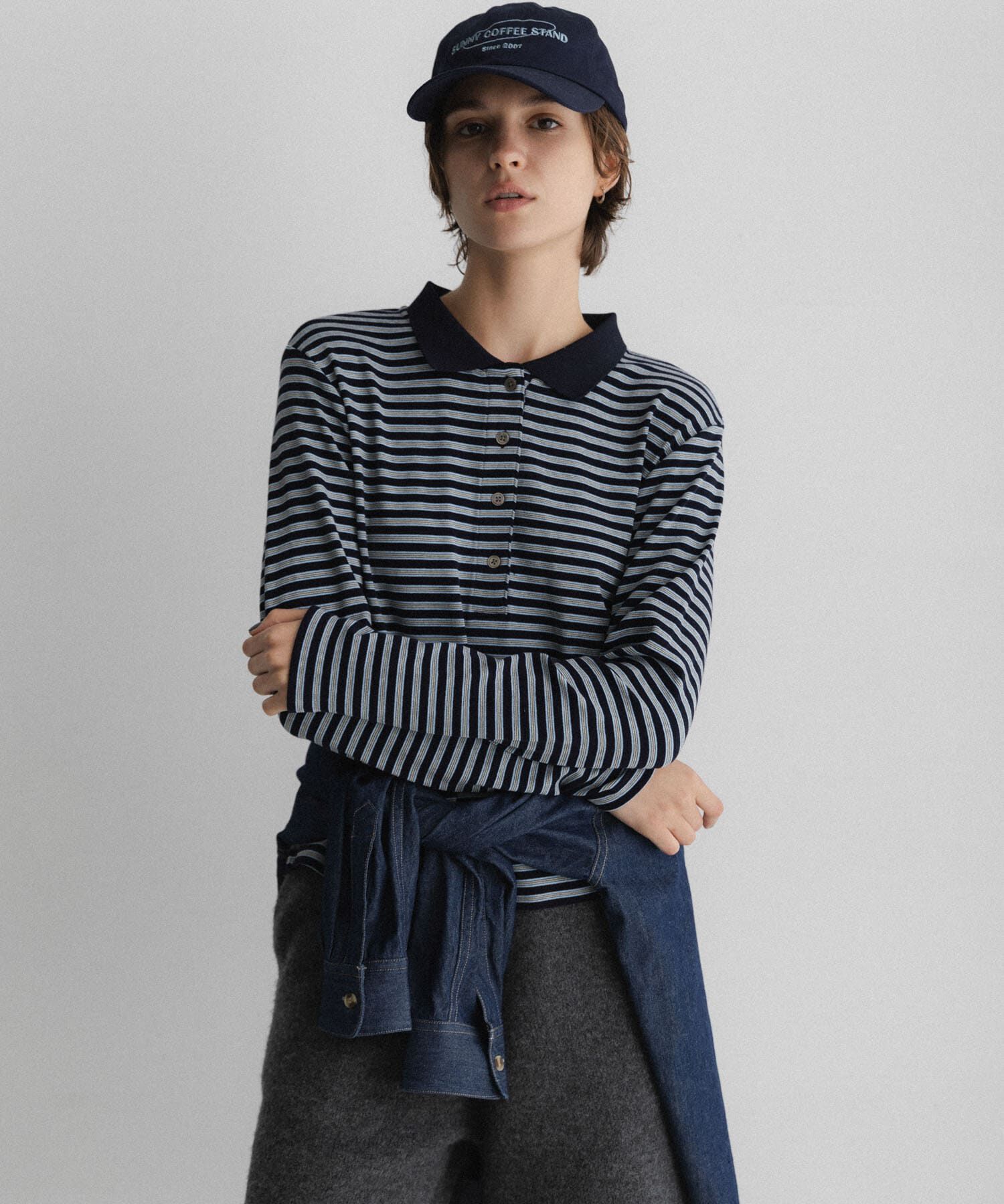Sonny Label 「マルチボーダースムースポロシャツ」|ポロシャツ|
