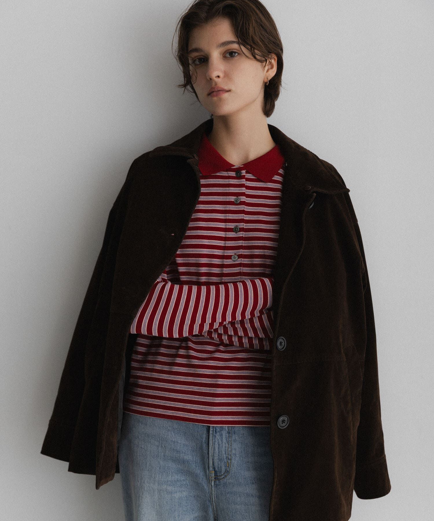 Sonny Label 「マルチボーダースムースポロシャツ」|ポロシャツ|