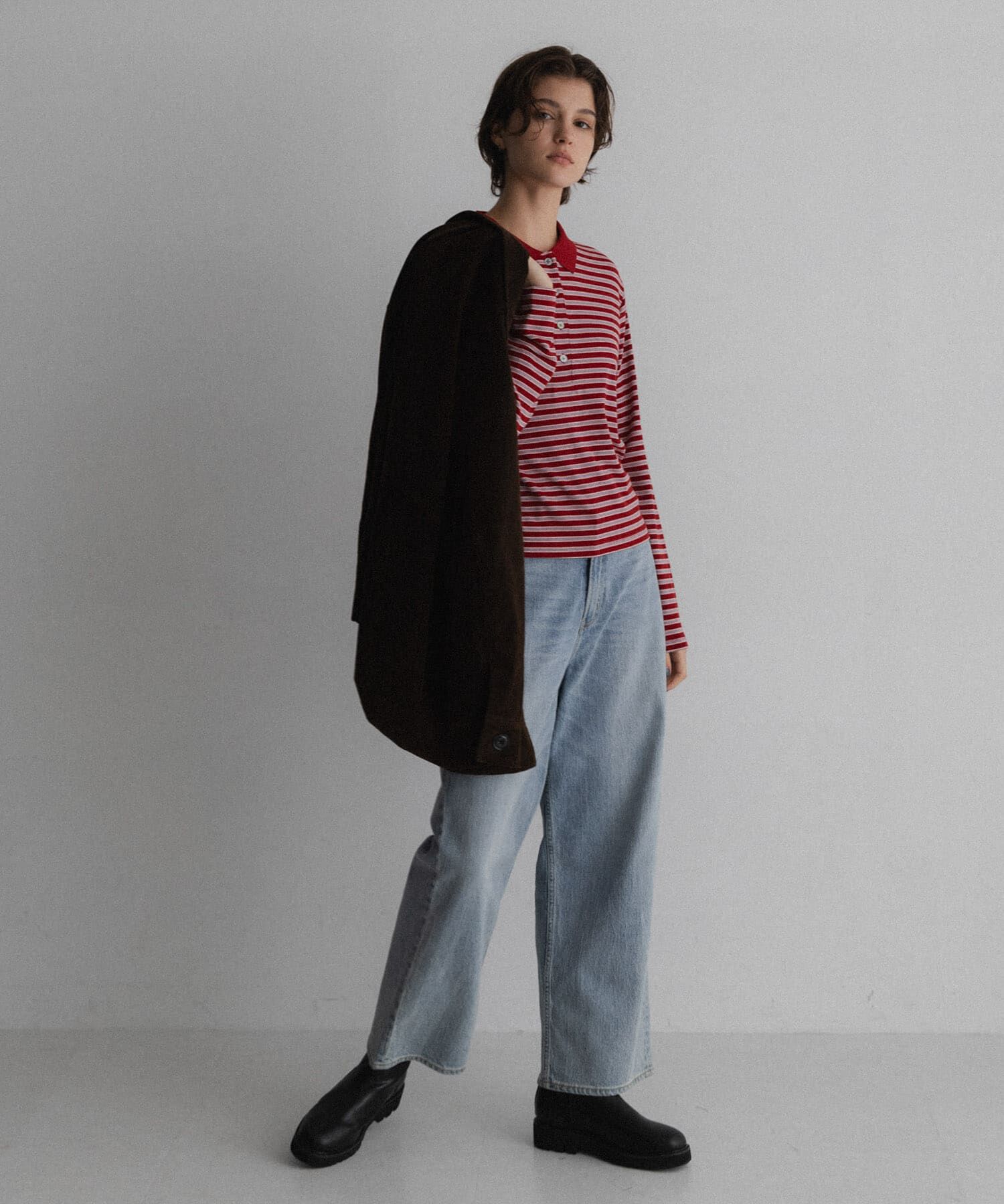 Sonny Label 「マルチボーダースムースポロシャツ」|ポロシャツ|