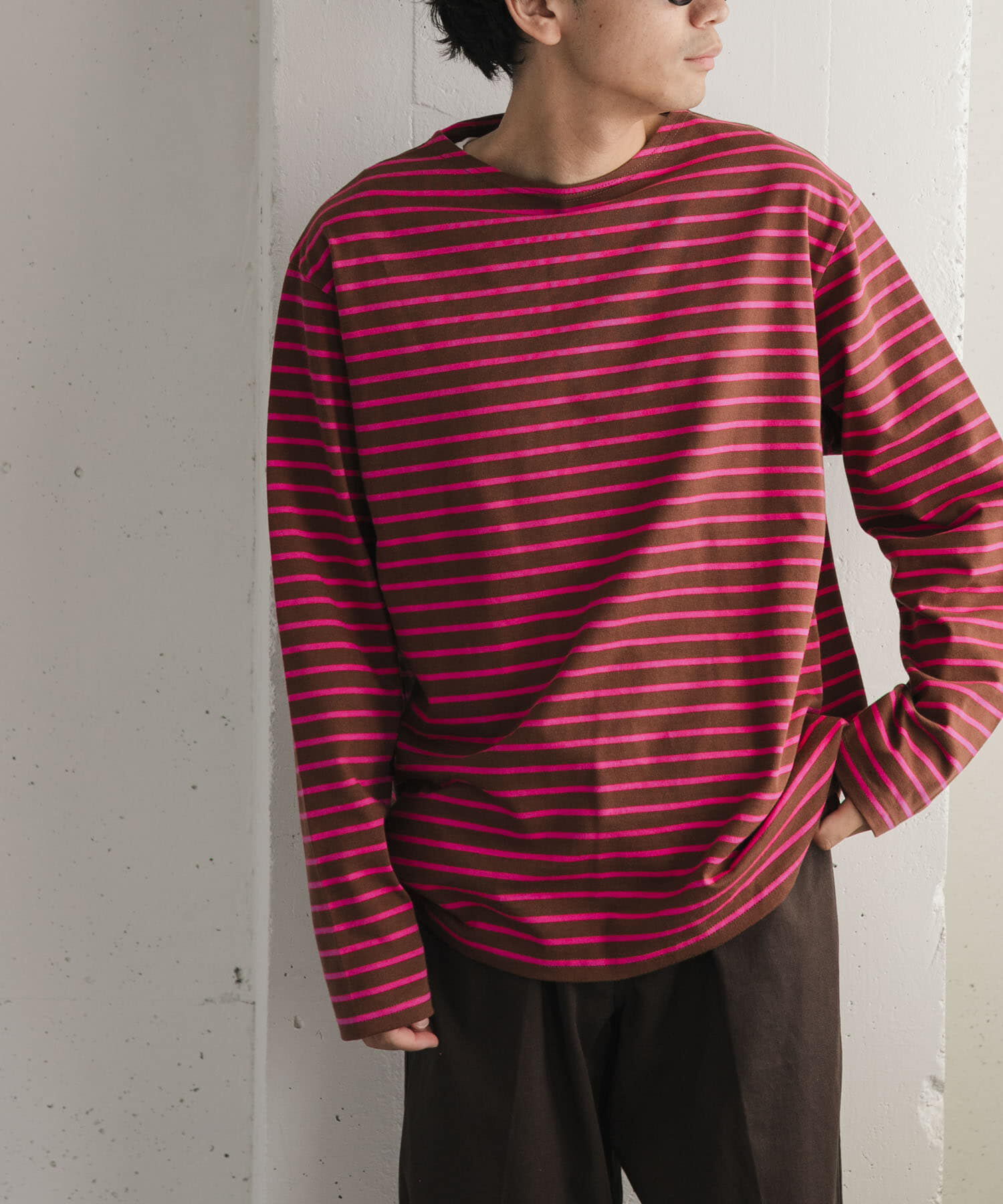 URBAN RESEARCH DOORS「FORK&SPOON　ボートネックボーダー」|Tシャツ・カットソー|