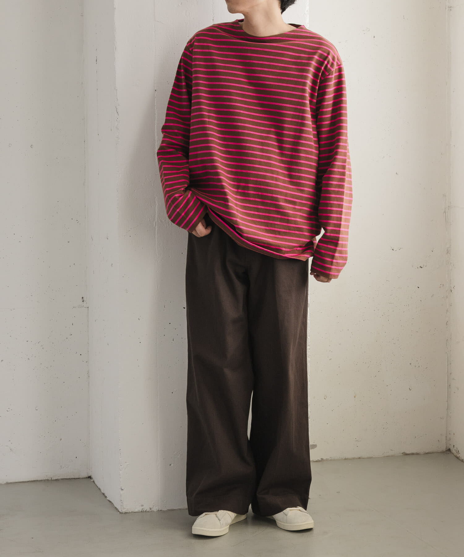 URBAN RESEARCH DOORS「FORK&SPOON　ボートネックボーダー」|Tシャツ・カットソー|