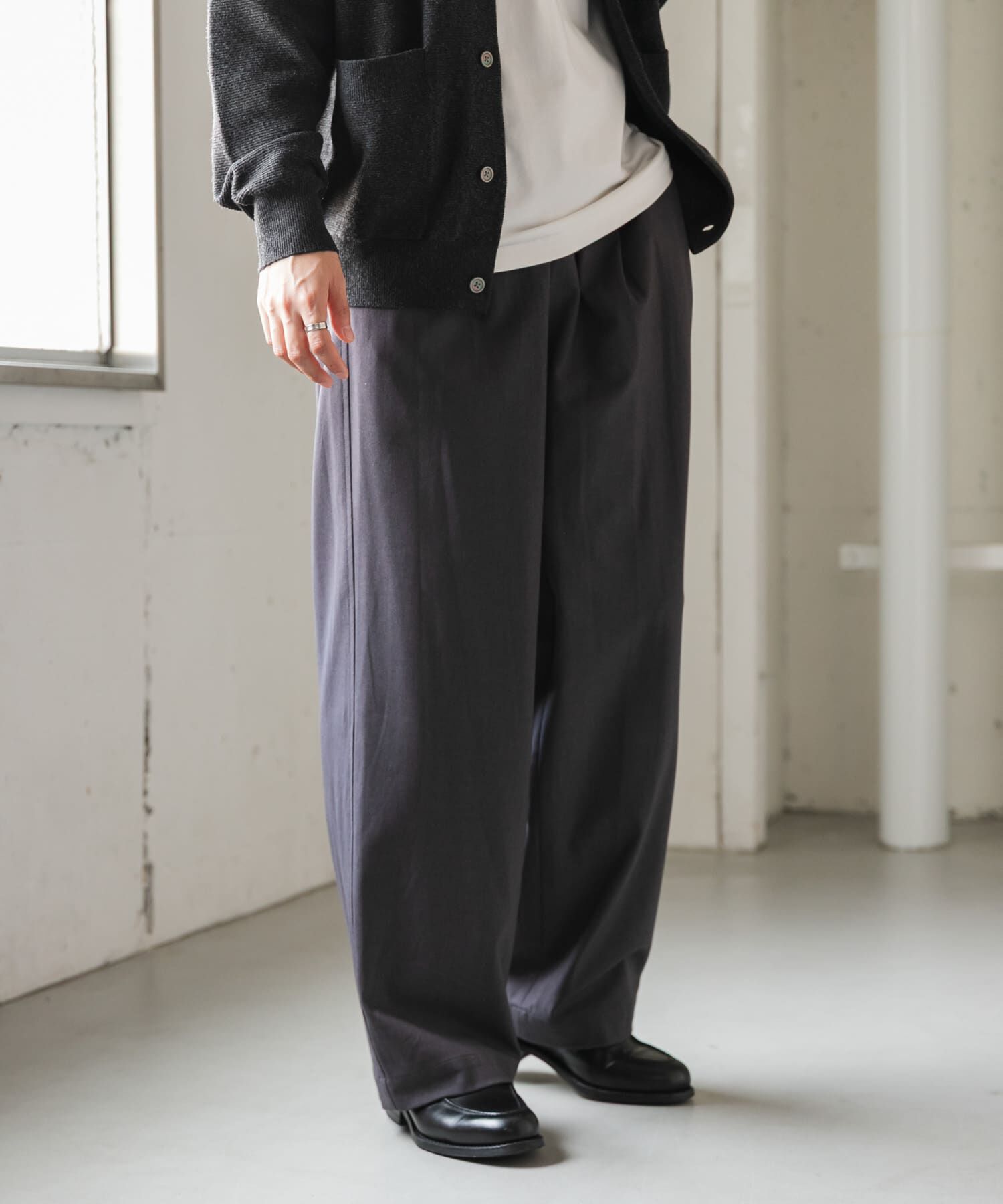 URBAN RESEARCH DOORS「FORK&SPOON　TRイージートラウザー」|その他|チャコールグレー