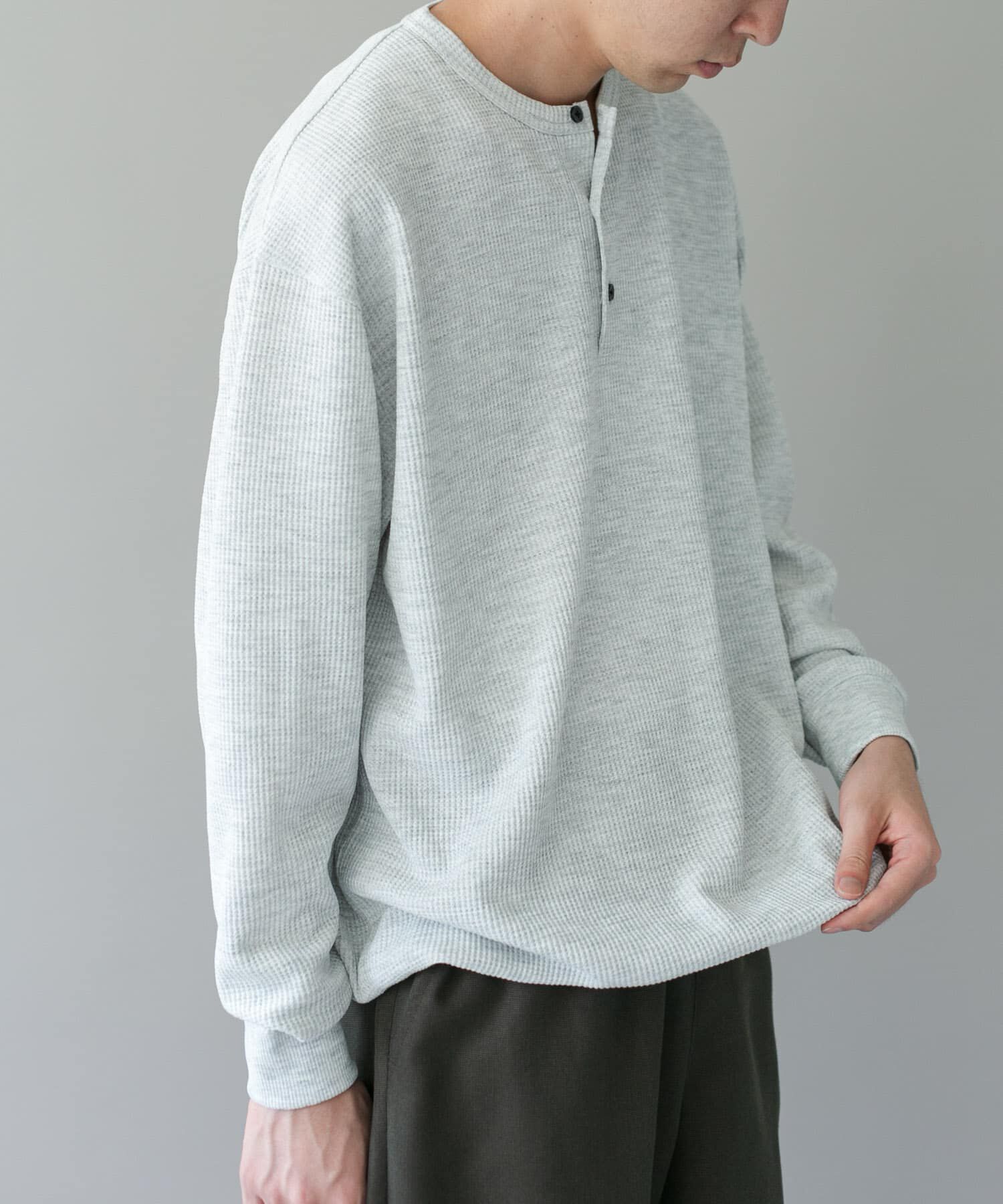 URBAN RESEARCH DOORS「DRYMIXワッフル ドロスト ロングスリーブ Tシャツ」|Tシャツ・カットソー|