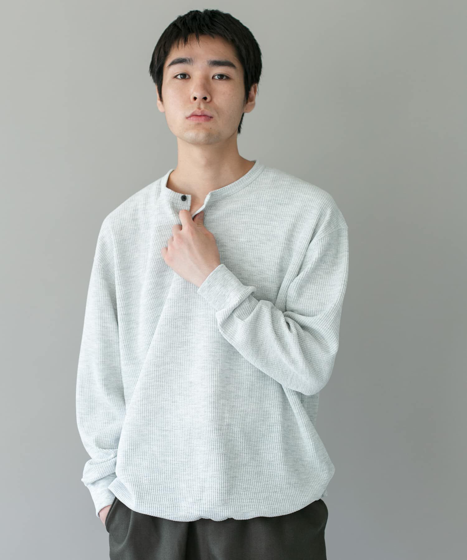 URBAN RESEARCH DOORS「DRYMIXワッフル ドロスト ロングスリーブ Tシャツ」|Tシャツ・カットソー|