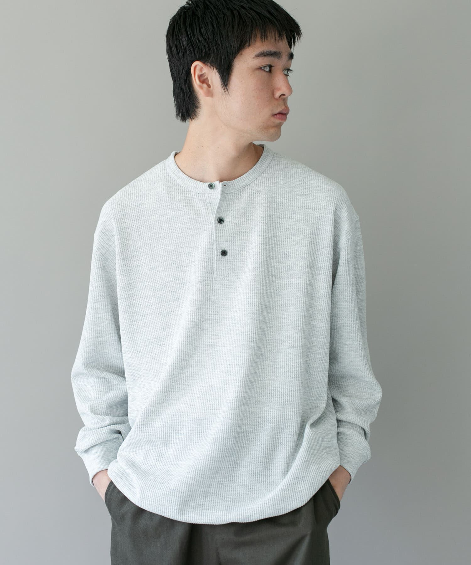 URBAN RESEARCH DOORS「DRYMIXワッフル ドロスト ロングスリーブ Tシャツ」|Tシャツ・カットソー|