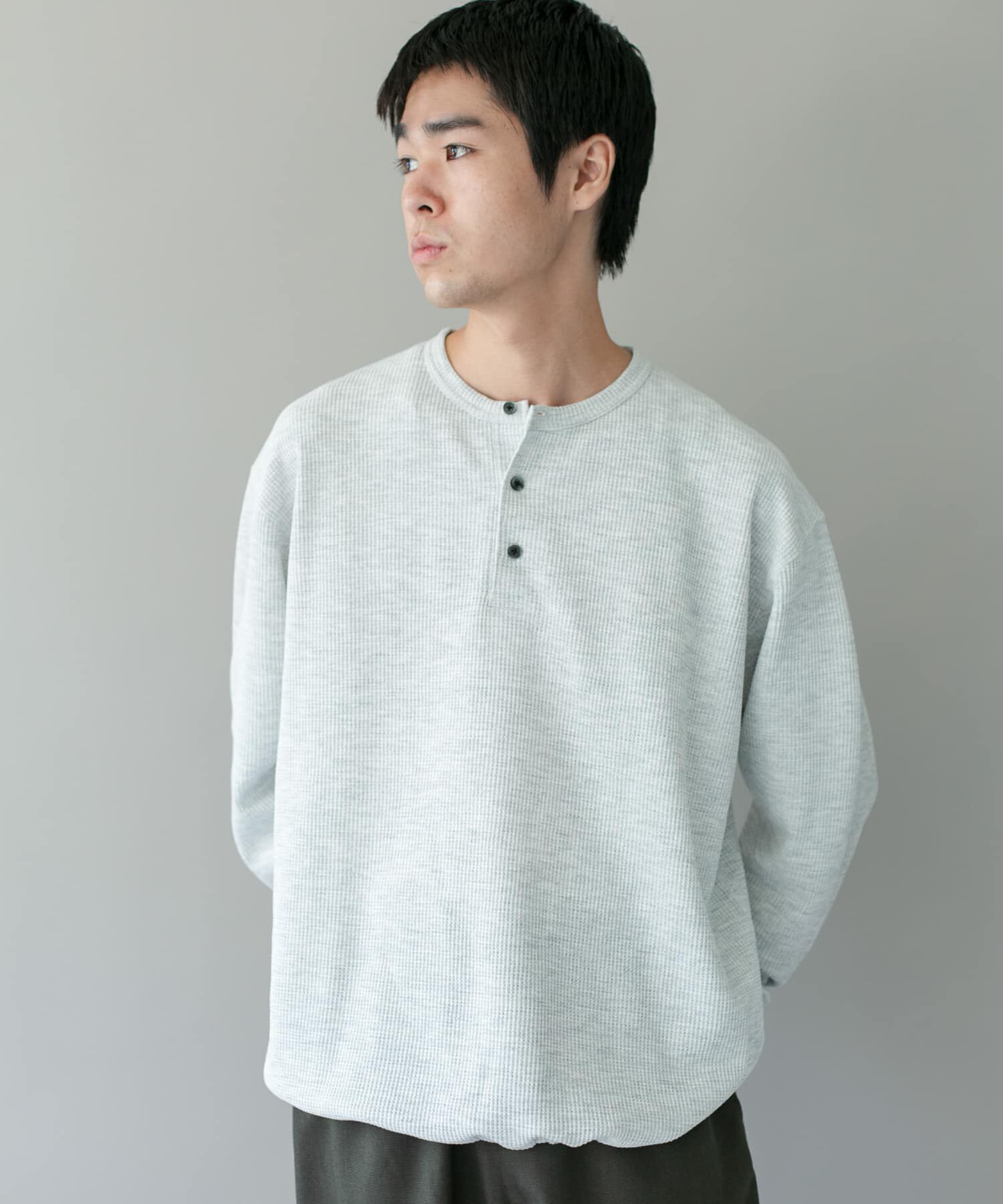 URBAN RESEARCH DOORS「DRYMIXワッフル ドロスト ロングスリーブ Tシャツ」|Tシャツ・カットソー|