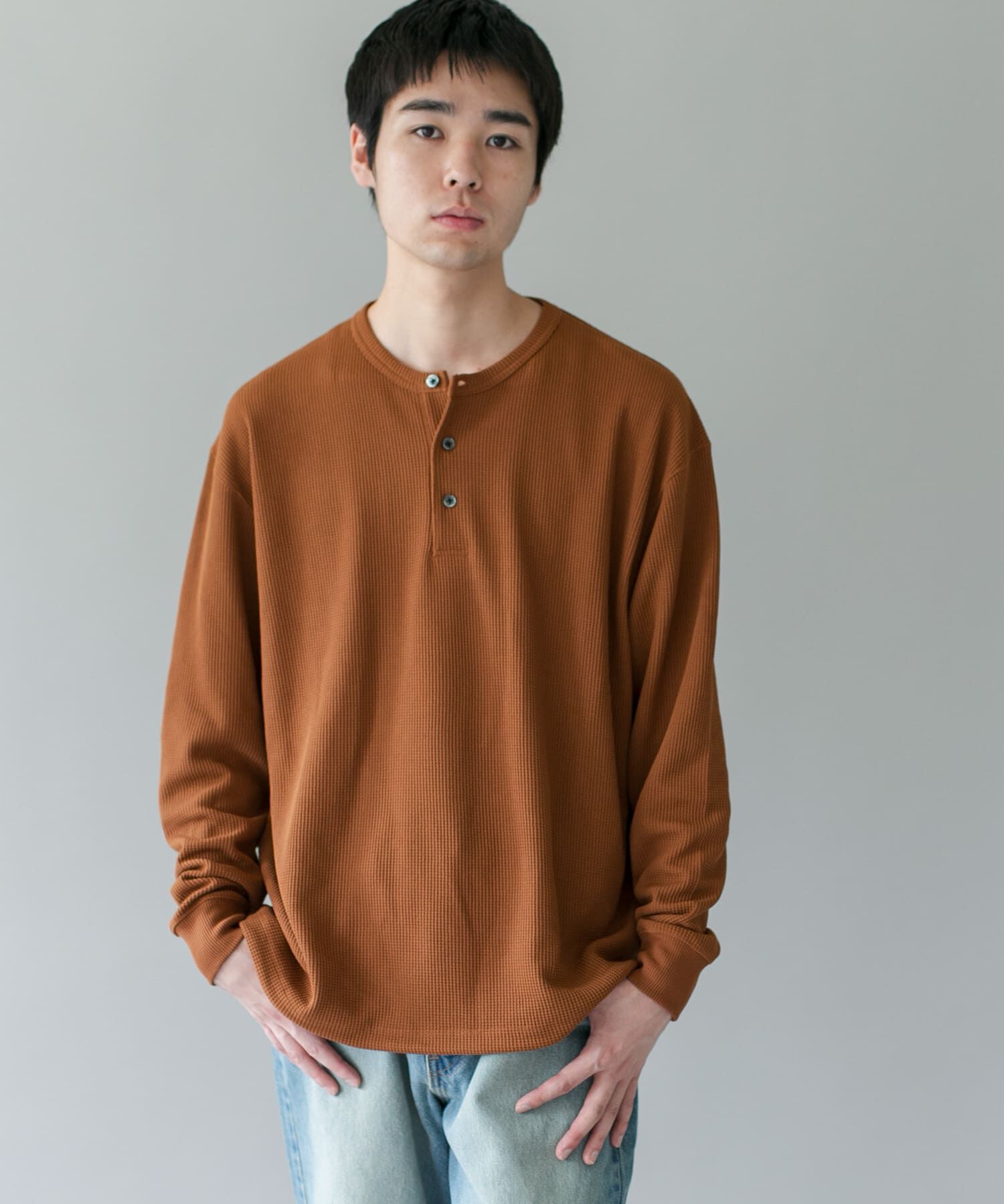 URBAN RESEARCH DOORS「DRYMIXワッフル ドロスト ロングスリーブ Tシャツ」|Tシャツ・カットソー|