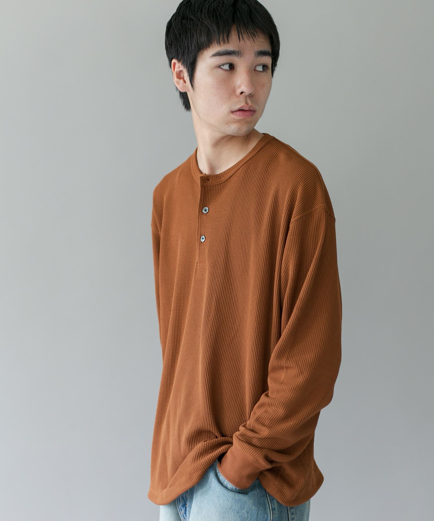 URBAN RESEARCH DOORS「DRYMIXワッフル ドロスト ロングスリーブ Tシャツ」|Tシャツ・カットソー|