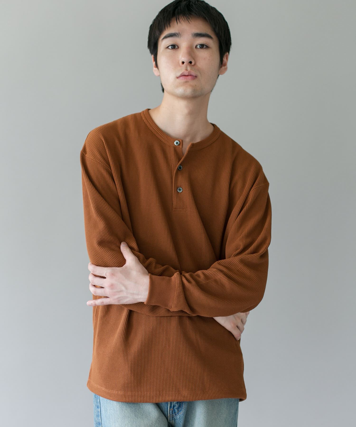 URBAN RESEARCH DOORS「DRYMIXワッフル ドロスト ロングスリーブ Tシャツ」|Tシャツ・カットソー|