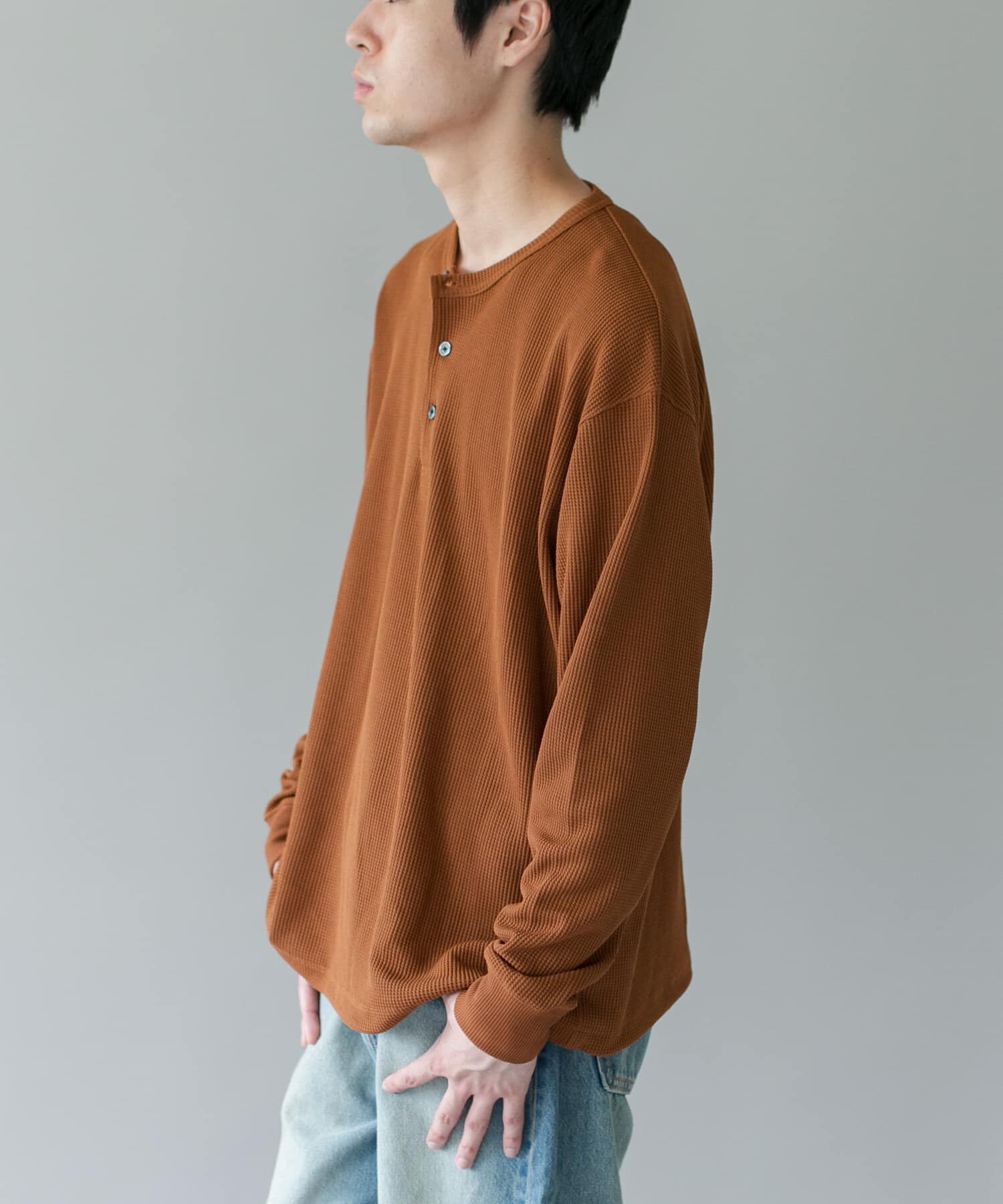 URBAN RESEARCH DOORS「DRYMIXワッフル ドロスト ロングスリーブ Tシャツ」|Tシャツ・カットソー|