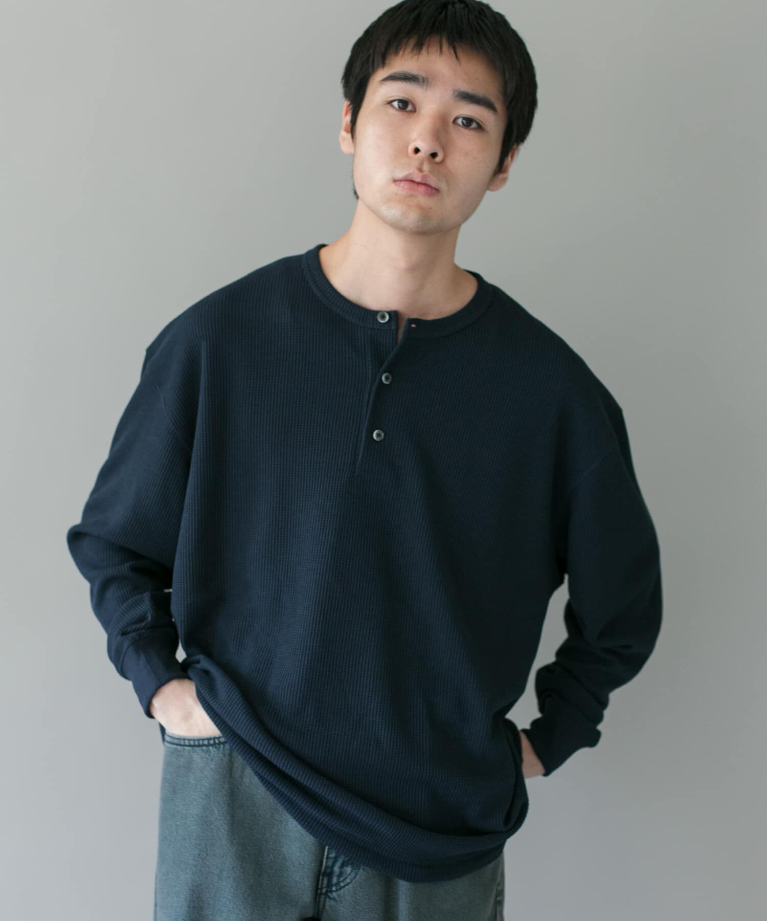 URBAN RESEARCH DOORS「DRYMIXワッフル ドロスト ロングスリーブ Tシャツ」|Tシャツ・カットソー|