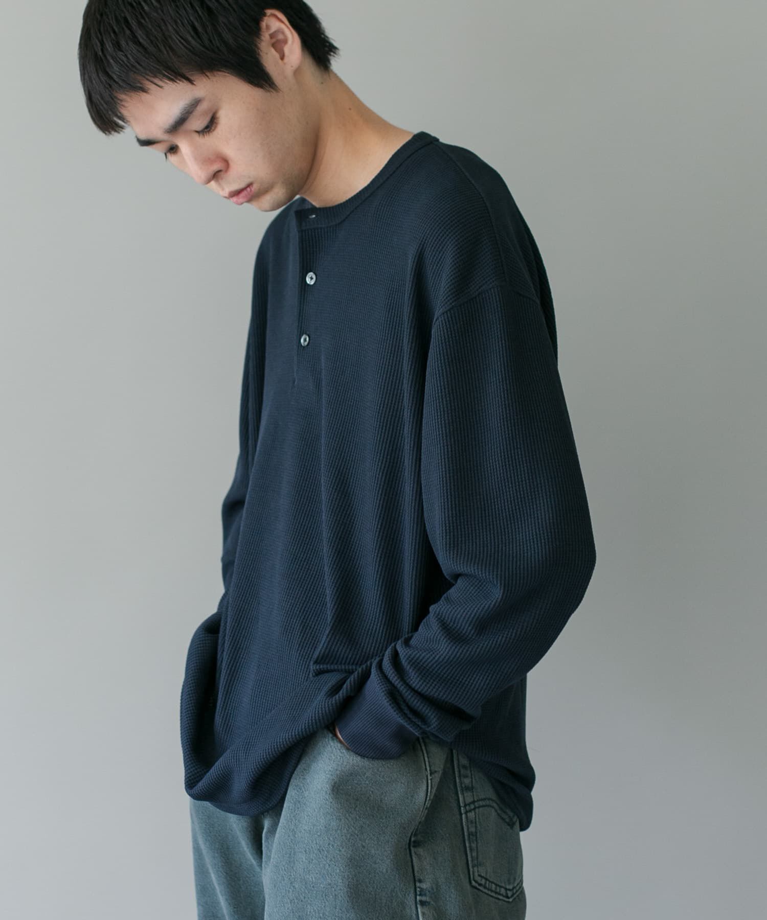 URBAN RESEARCH DOORS「DRYMIXワッフル ドロスト ロングスリーブ Tシャツ」|Tシャツ・カットソー|