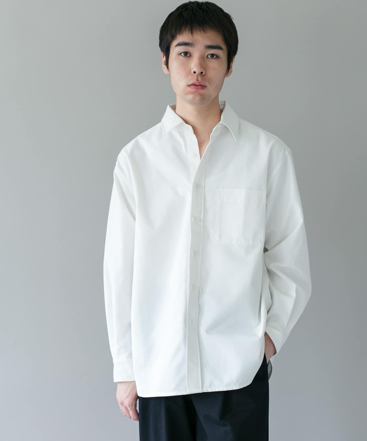 URBAN RESEARCH DOORS「DRYMIX オックス ロングスリーブ シャツ」|シャツ・ブラウス|