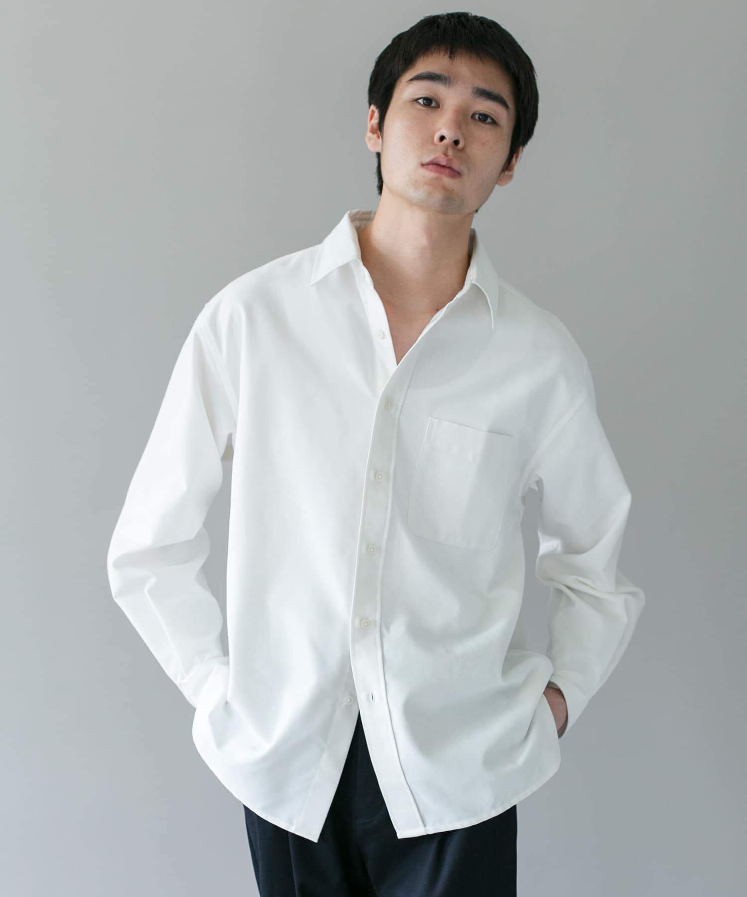 URBAN RESEARCH DOORS「DRYMIX オックス ロングスリーブ シャツ」|シャツ・ブラウス|