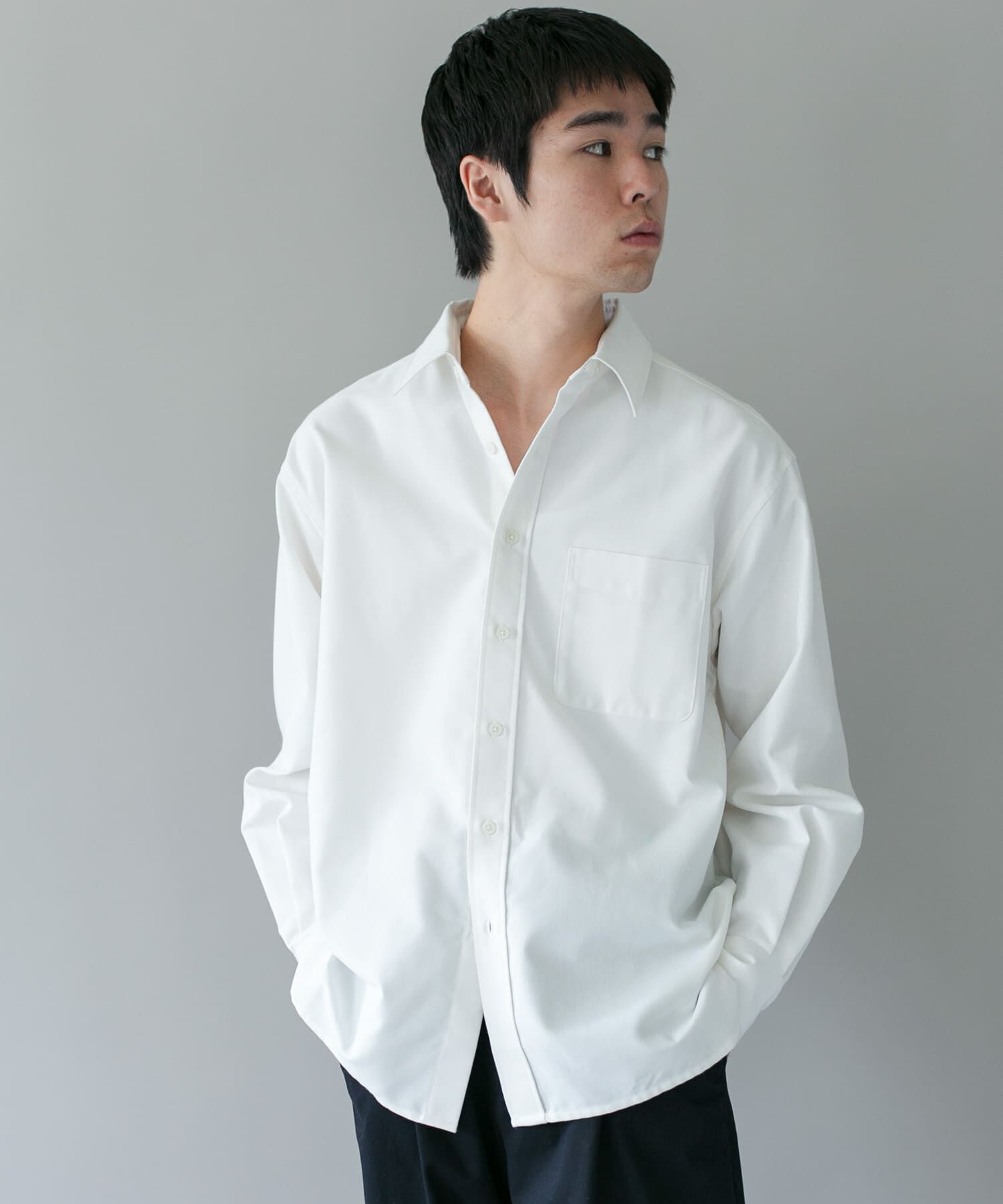 URBAN RESEARCH DOORS「DRYMIX オックス ロングスリーブ シャツ」|シャツ・ブラウス|