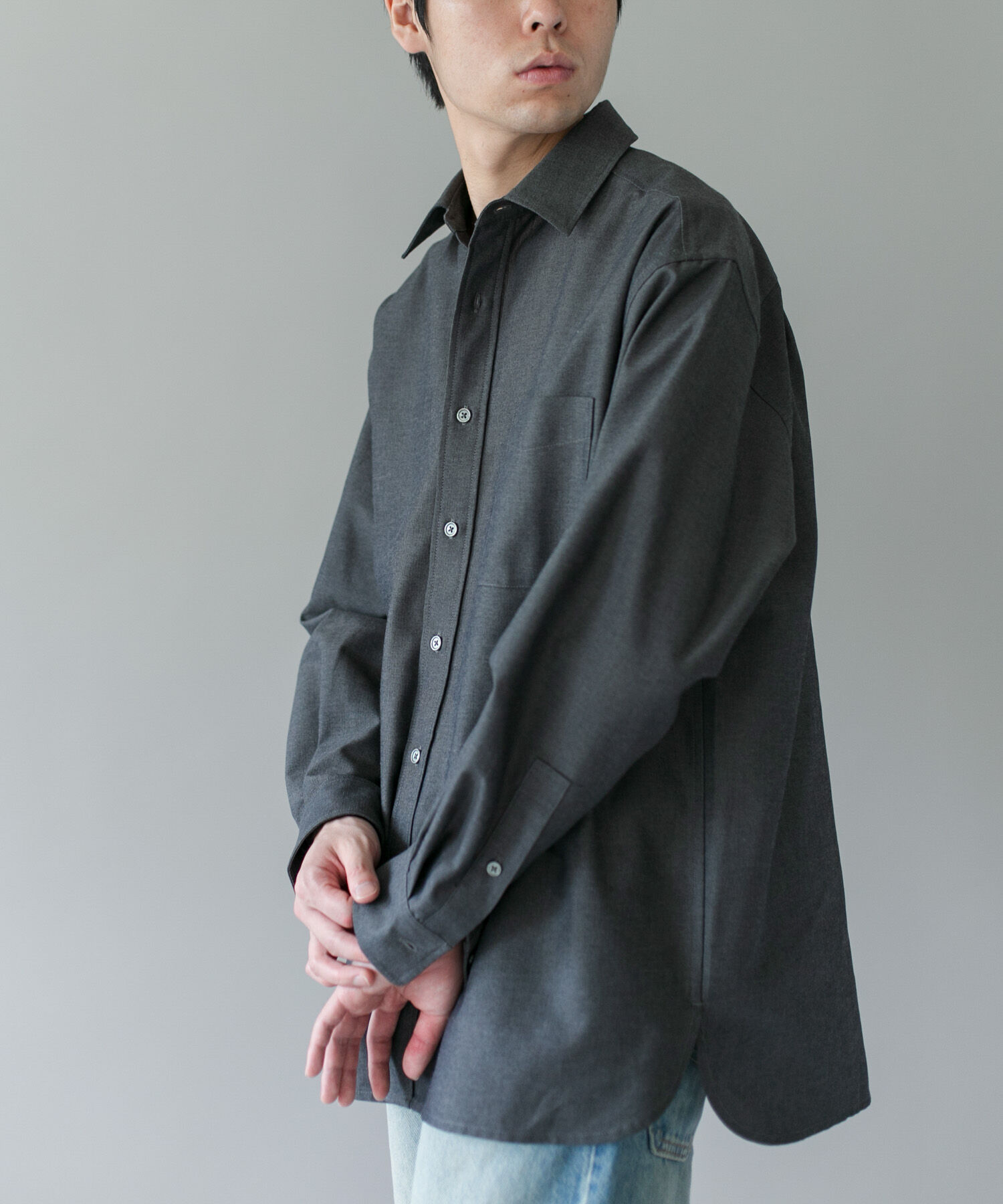 URBAN RESEARCH DOORS「DRYMIX オックス ロングスリーブ シャツ」|シャツ・ブラウス|