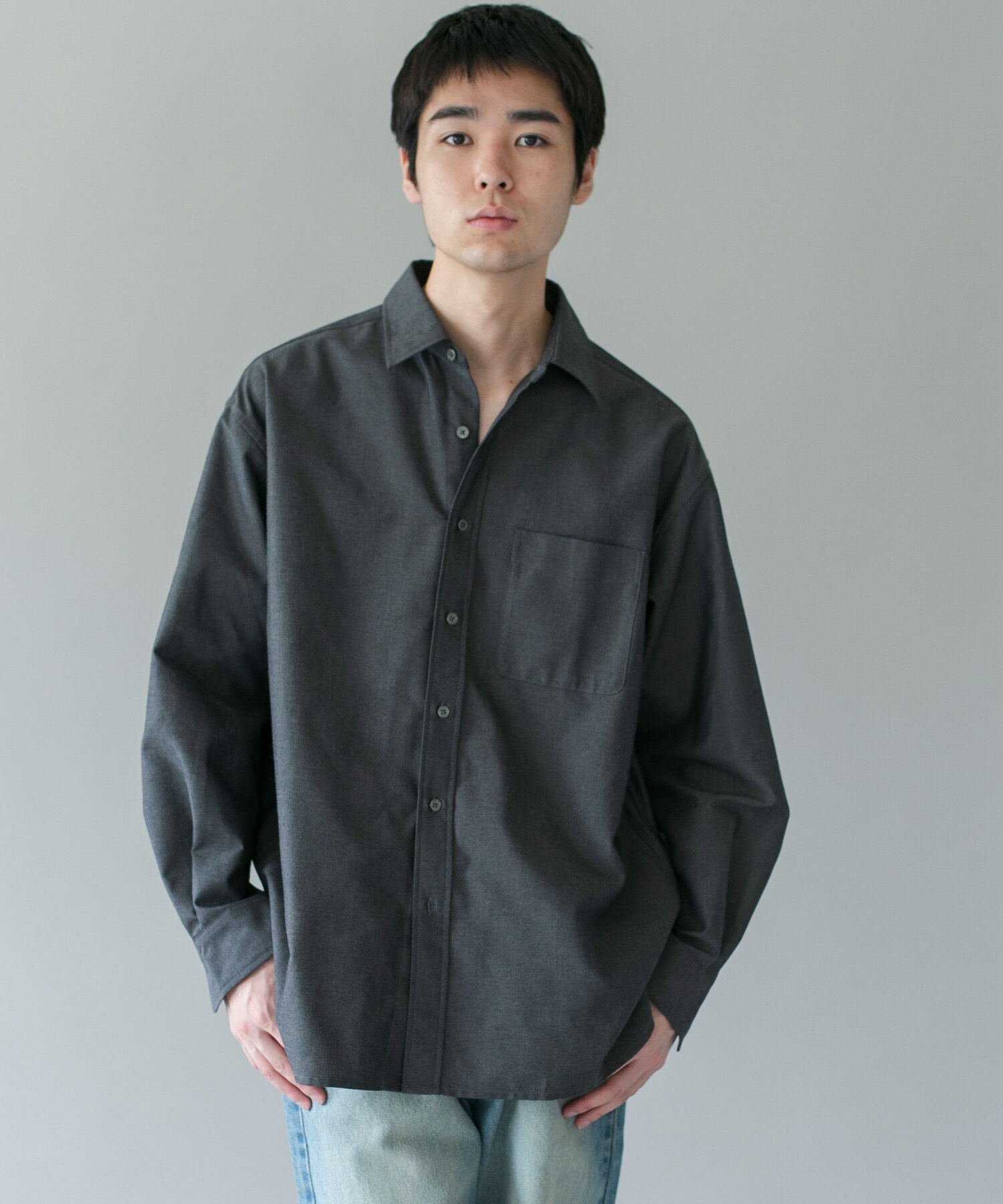 URBAN RESEARCH DOORS「DRYMIX オックス ロングスリーブ シャツ」|シャツ・ブラウス|