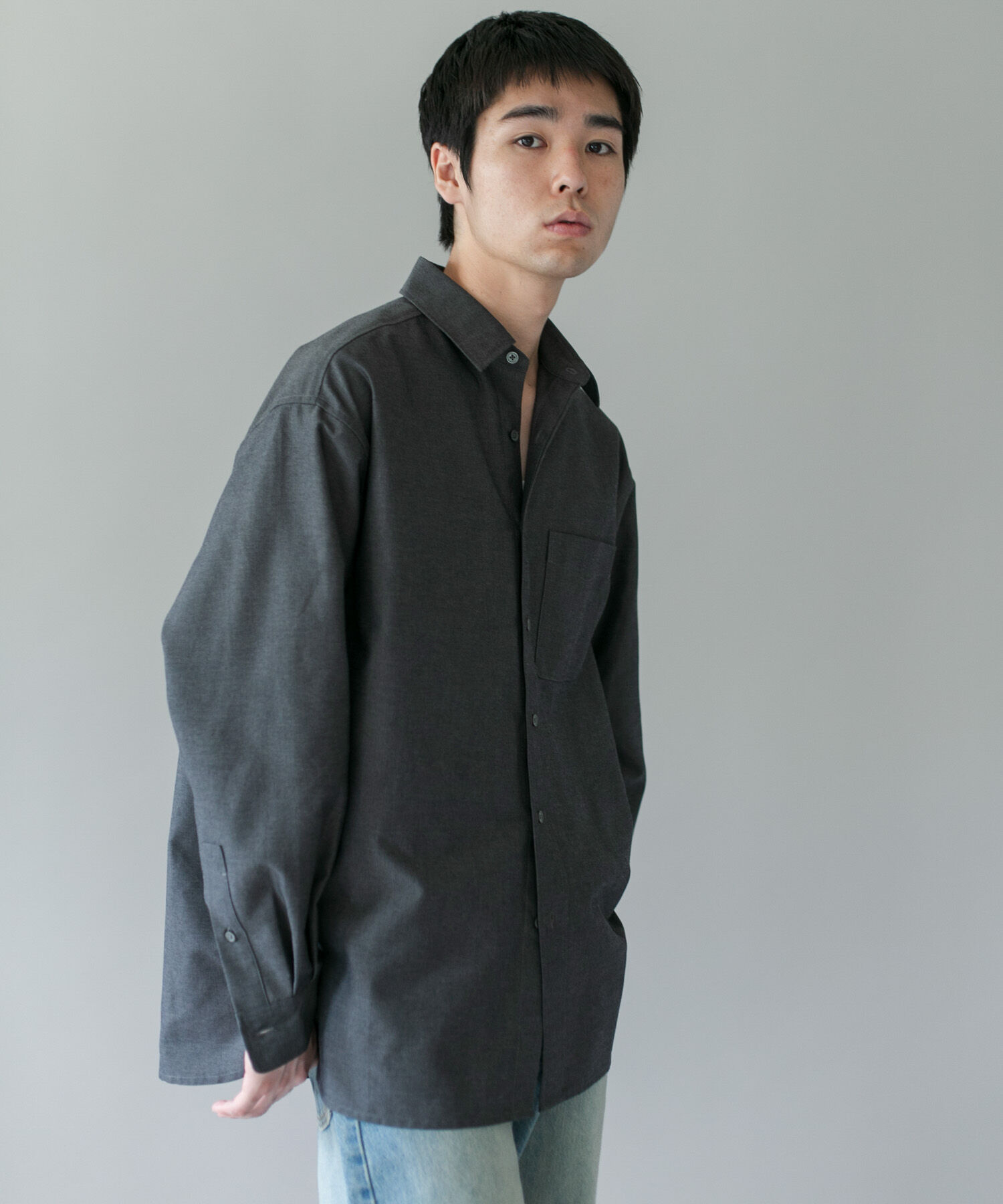 URBAN RESEARCH DOORS「DRYMIX オックス ロングスリーブ シャツ」|シャツ・ブラウス|