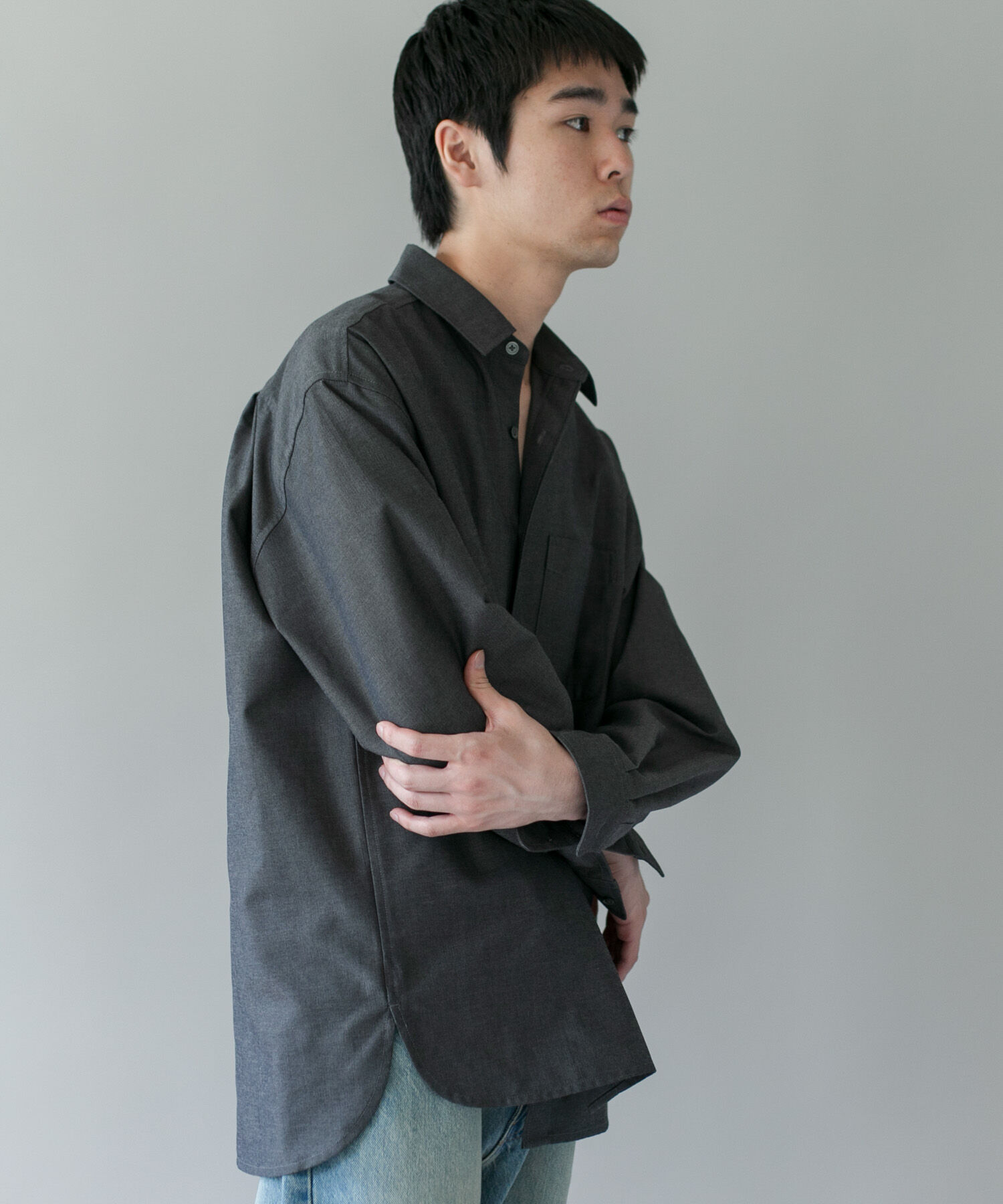 URBAN RESEARCH DOORS「DRYMIX オックス ロングスリーブ シャツ」|シャツ・ブラウス|