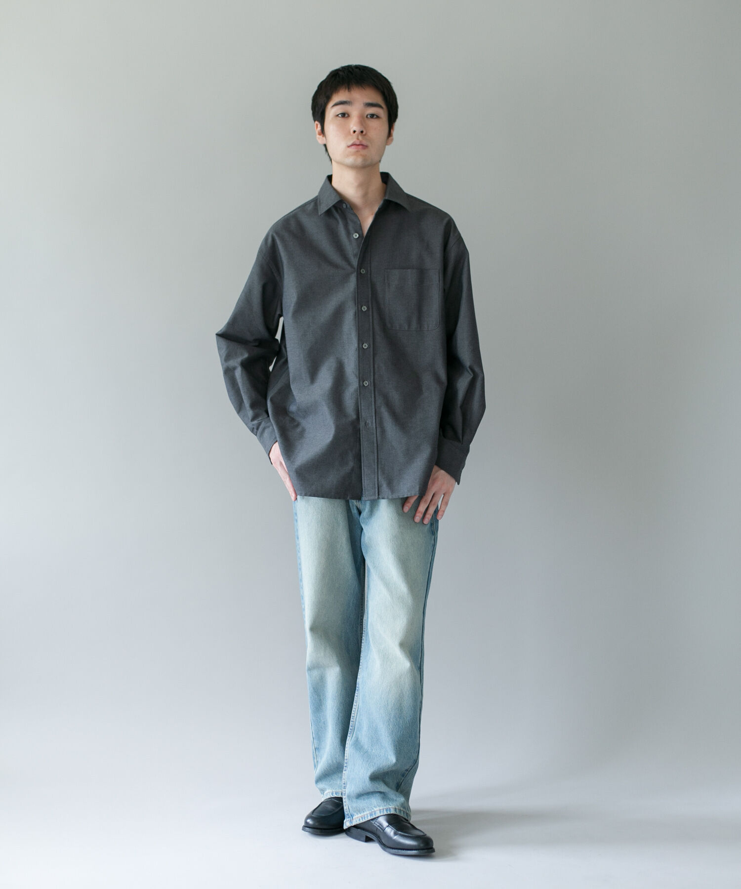 URBAN RESEARCH DOORS「DRYMIX オックス ロングスリーブ シャツ」|シャツ・ブラウス|