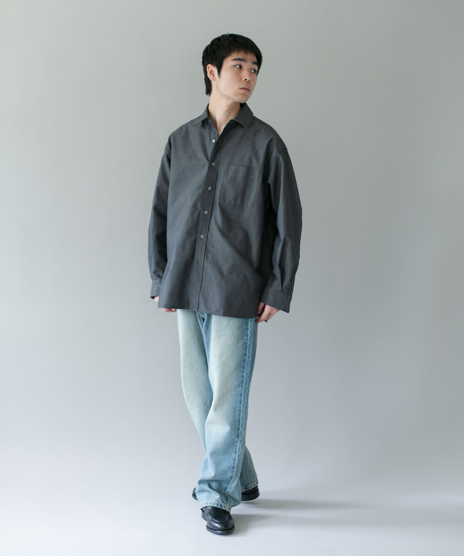 URBAN RESEARCH DOORS「DRYMIX オックス ロングスリーブ シャツ」|シャツ・ブラウス|