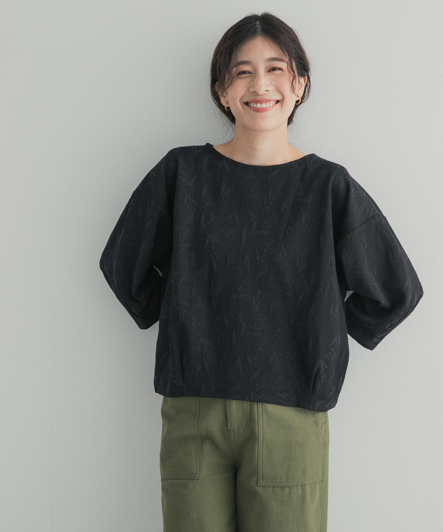 URBAN RESEARCH DOORS「ジャガード5分袖プルオーバー」|その他|