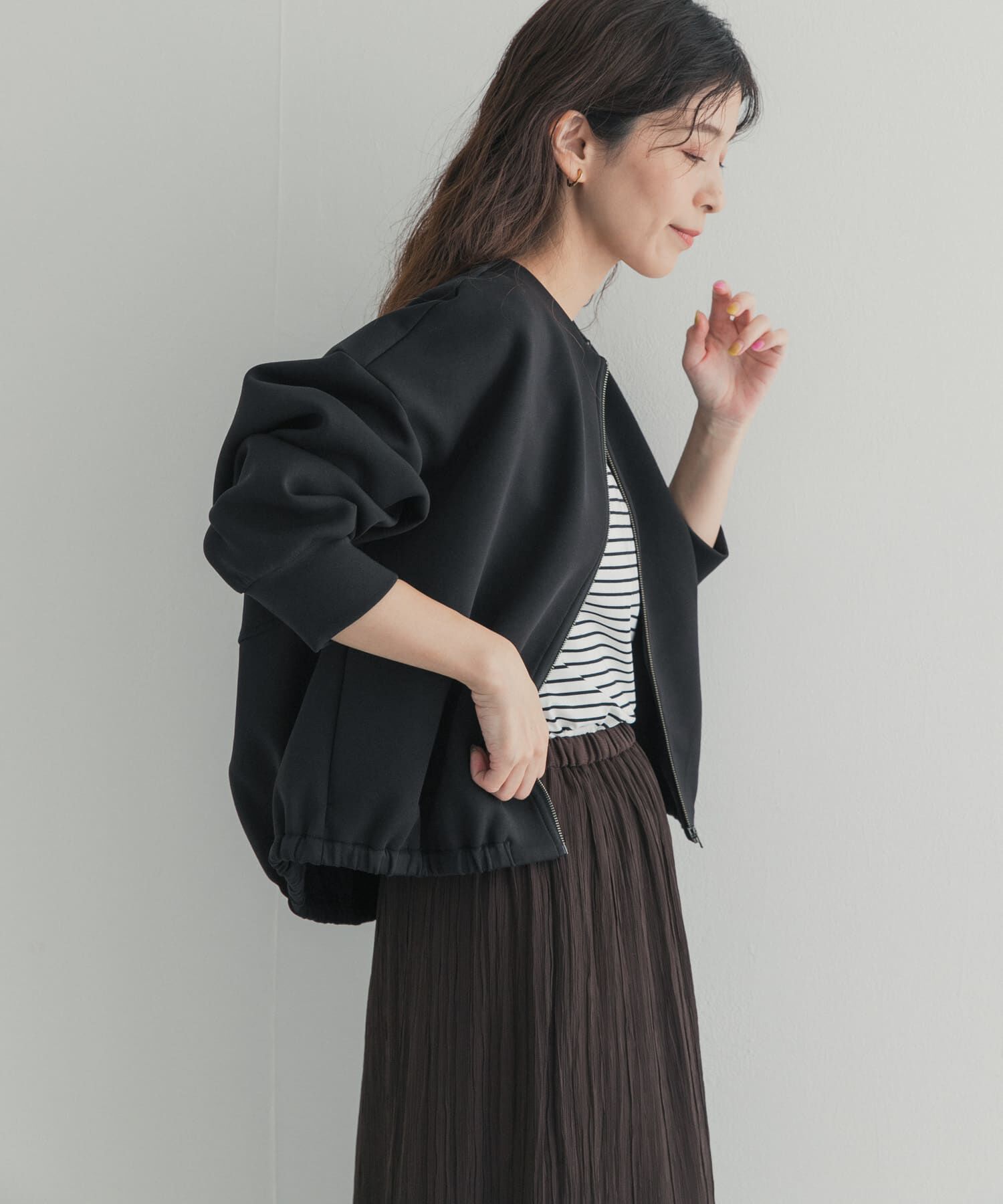 URBAN RESEARCH DOORS「ダンボールZIPカーディガン」|カーディガン|
