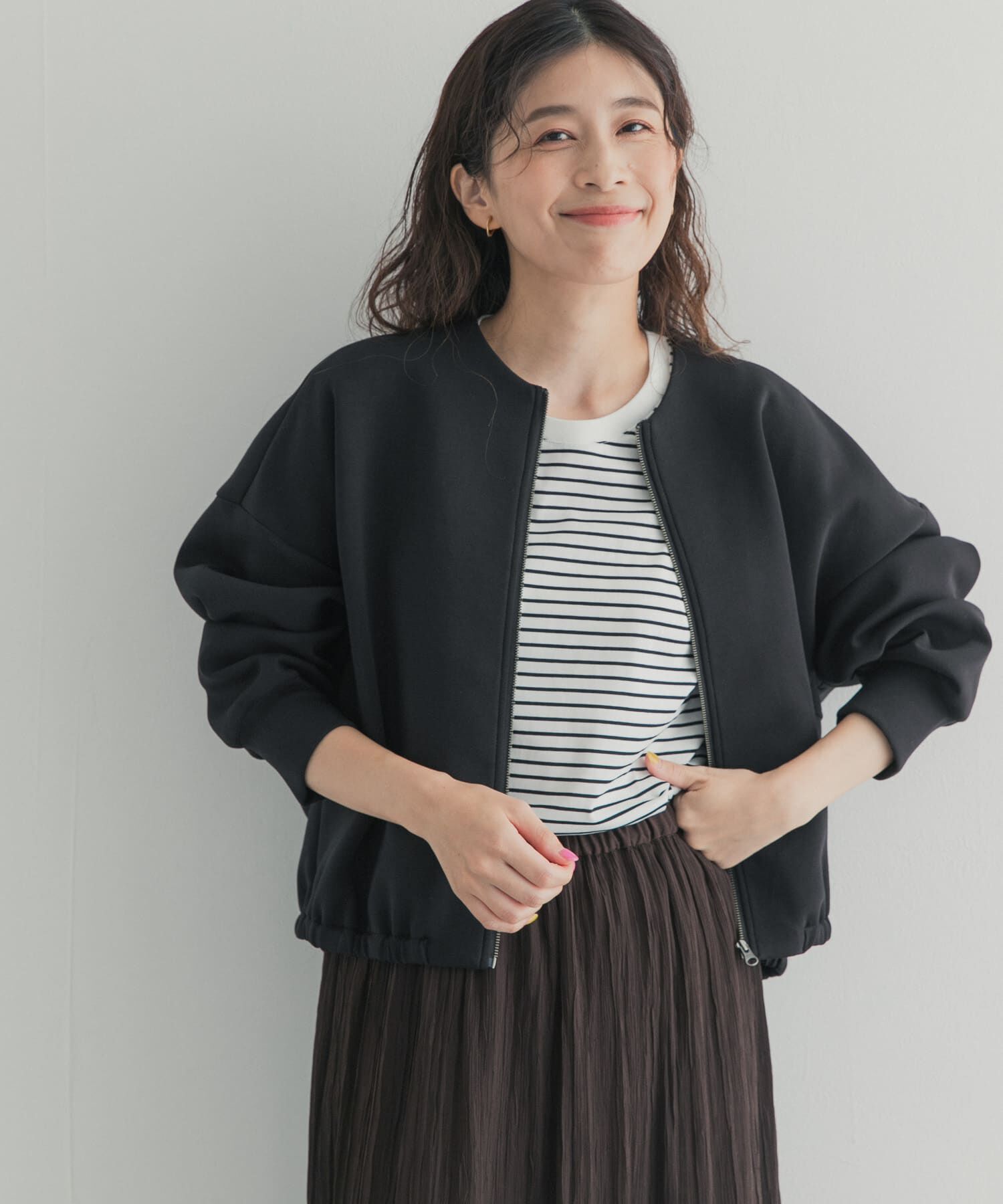 URBAN RESEARCH DOORS「ダンボールZIPカーディガン」|カーディガン|