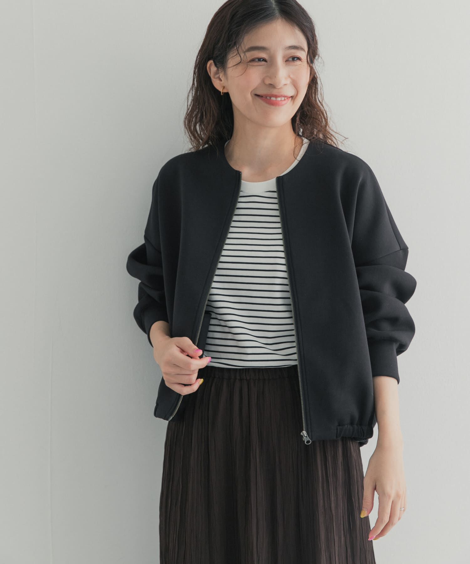 URBAN RESEARCH DOORS「ダンボールZIPカーディガン」|カーディガン|