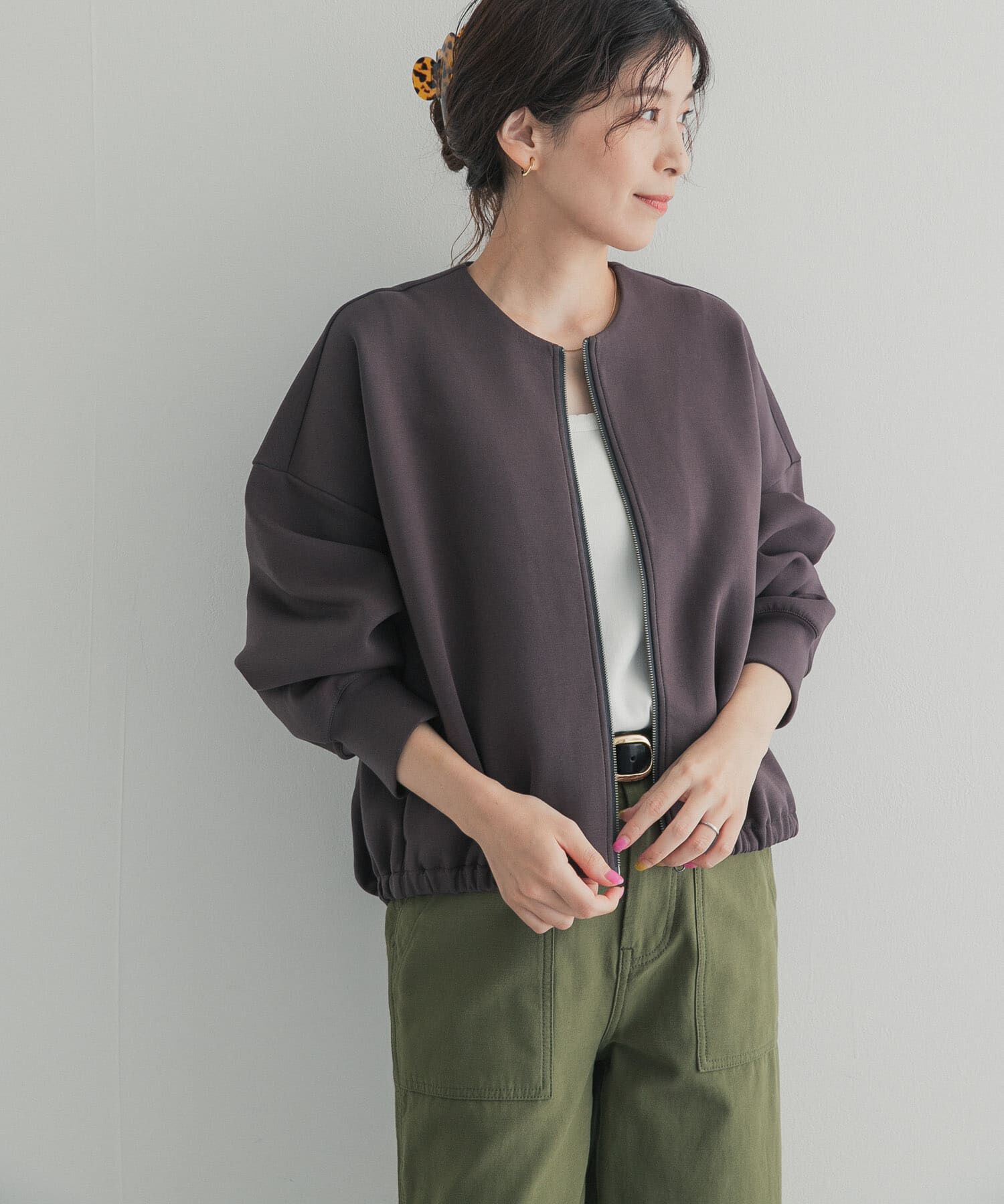 URBAN RESEARCH DOORS「ダンボールZIPカーディガン」|カーディガン|