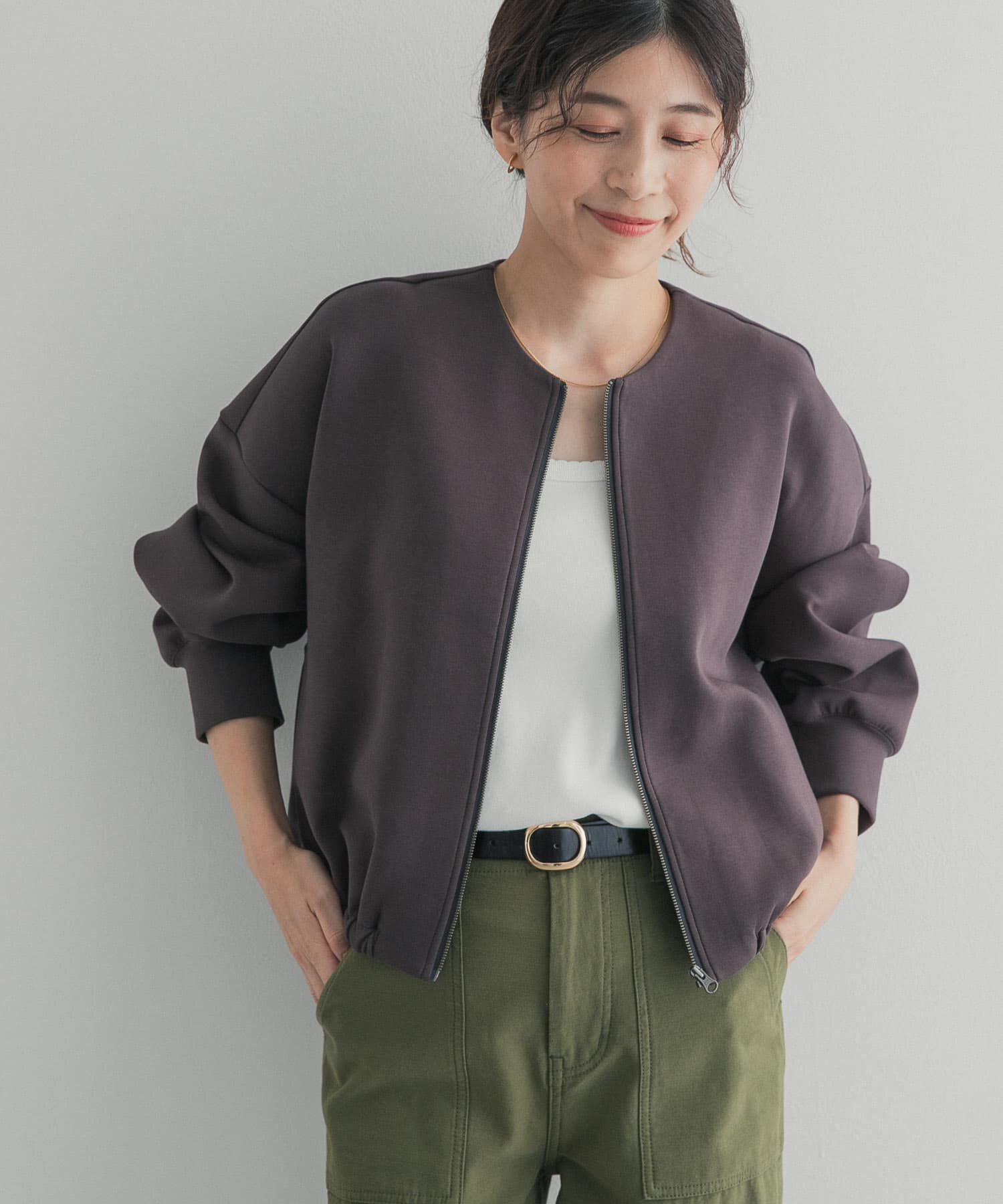 URBAN RESEARCH DOORS「ダンボールZIPカーディガン」|カーディガン|