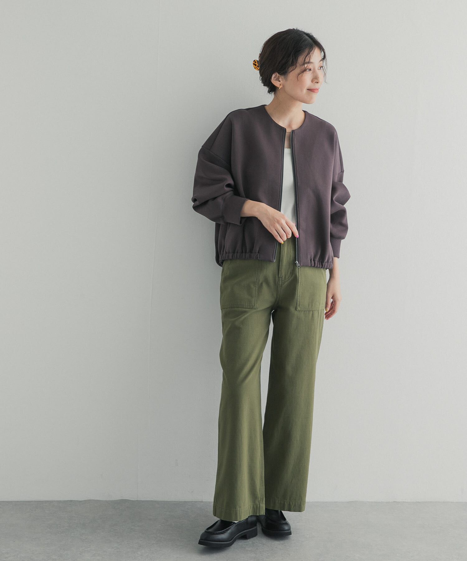 URBAN RESEARCH DOORS「ダンボールZIPカーディガン」|カーディガン|