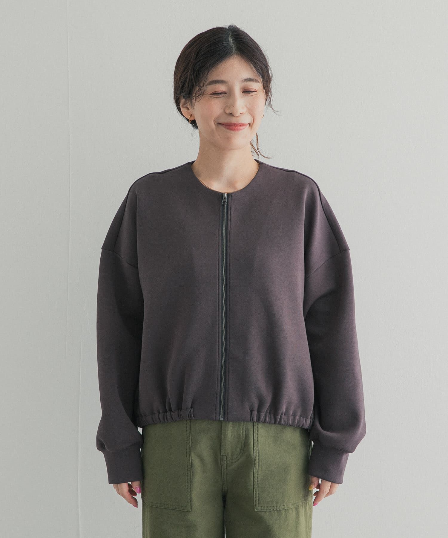 URBAN RESEARCH DOORS「ダンボールZIPカーディガン」|カーディガン|