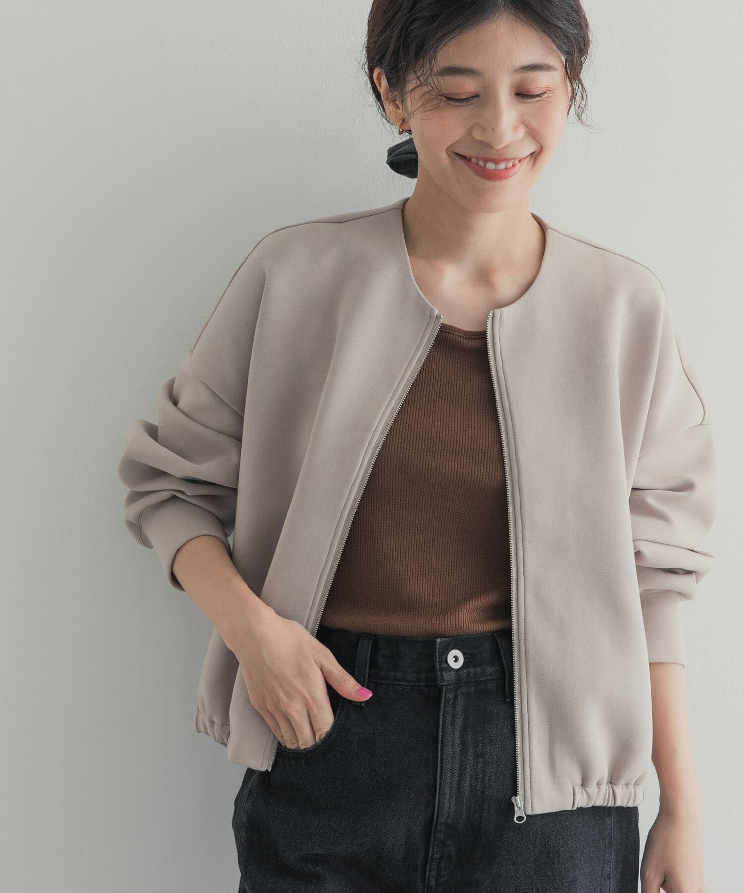URBAN RESEARCH DOORS「ダンボールZIPカーディガン」|カーディガン|