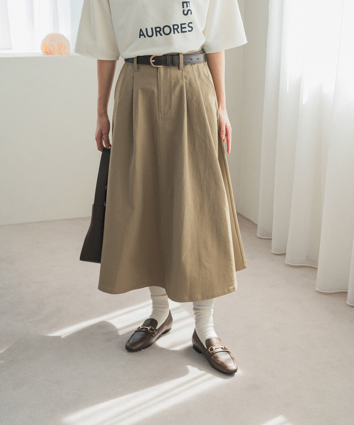 URBAN RESEARCH DOORS「ストレッチチノスカート」|スカート|