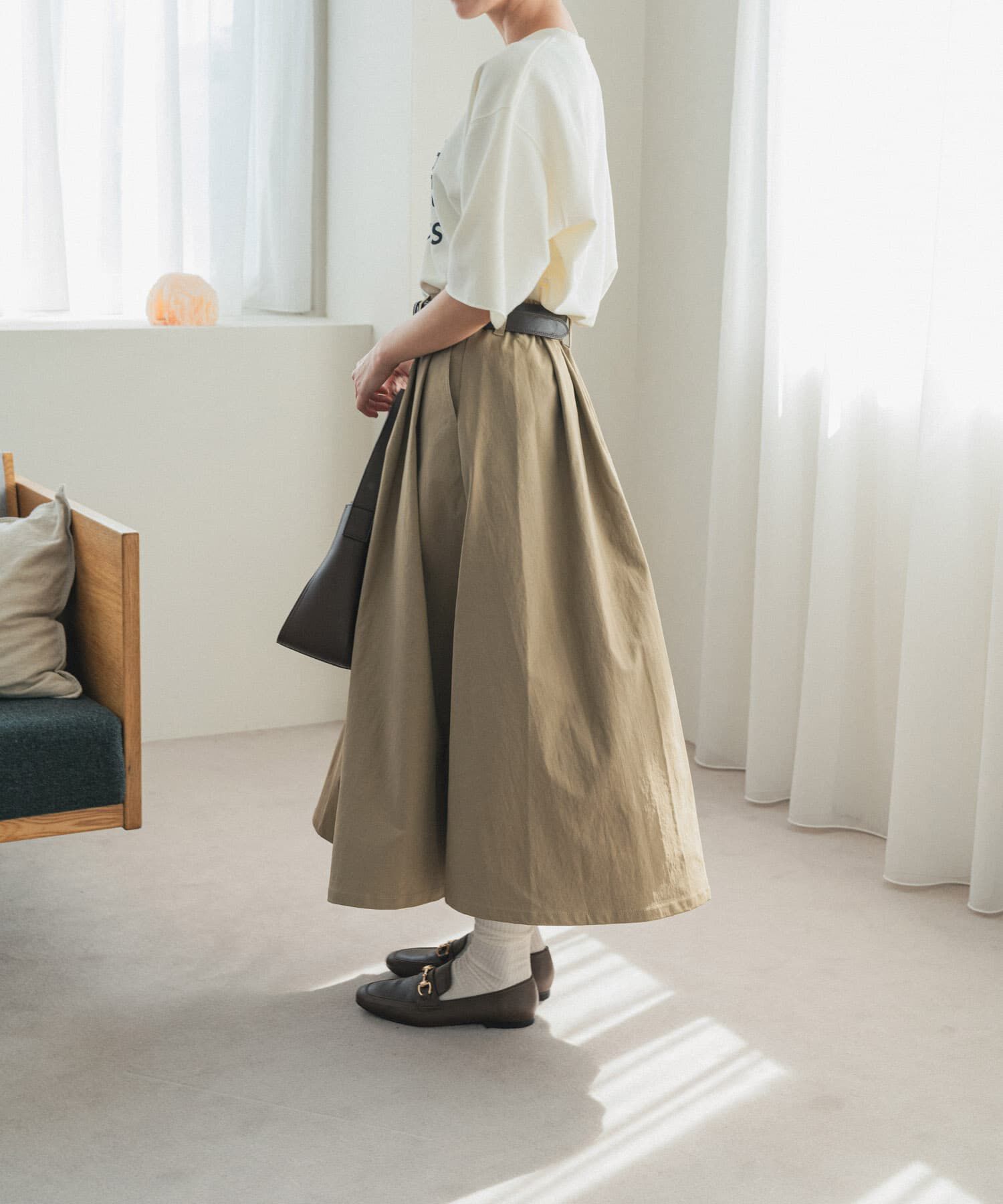 URBAN RESEARCH DOORS「ストレッチチノスカート」|スカート|