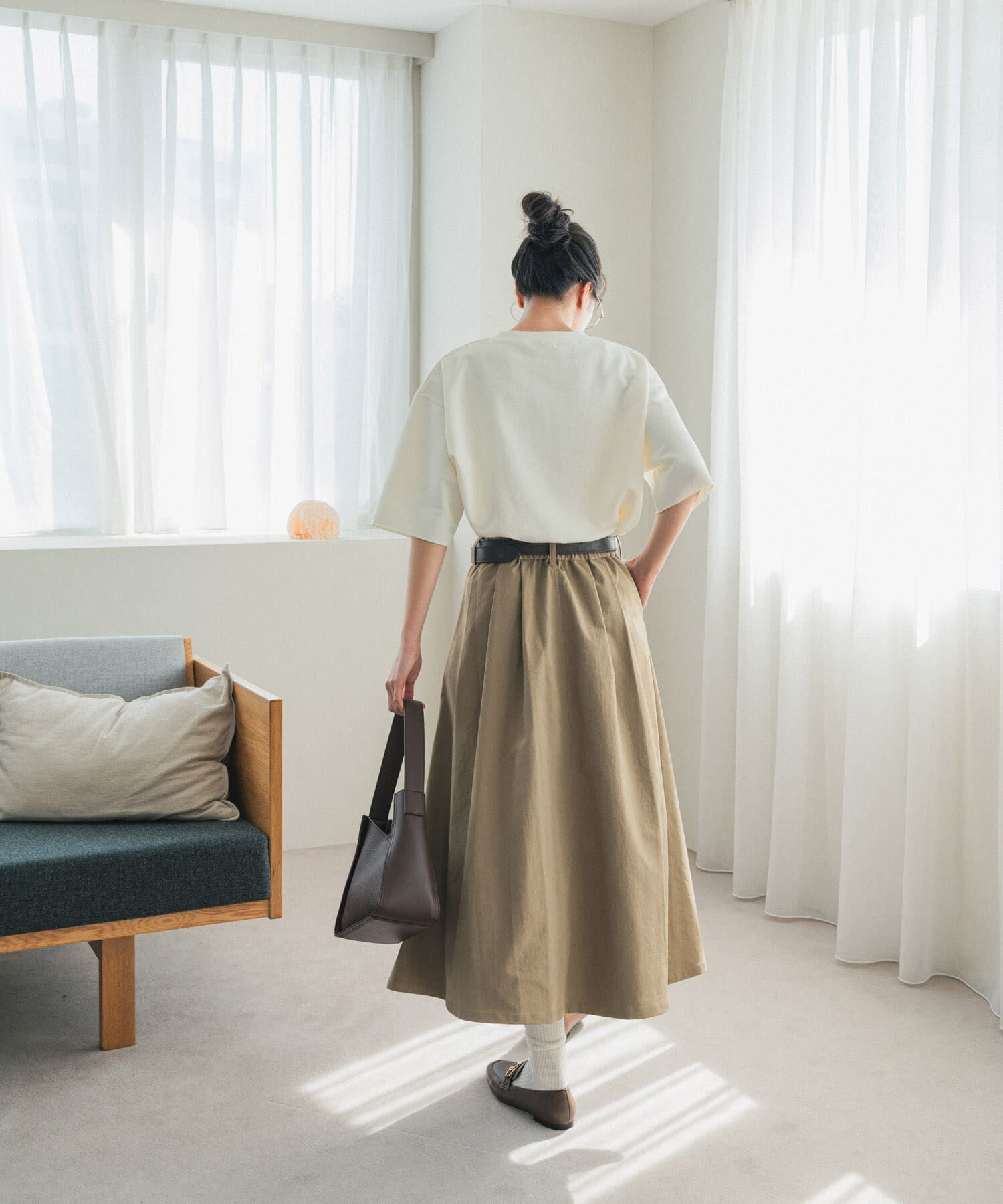 URBAN RESEARCH DOORS「ストレッチチノスカート」|スカート|