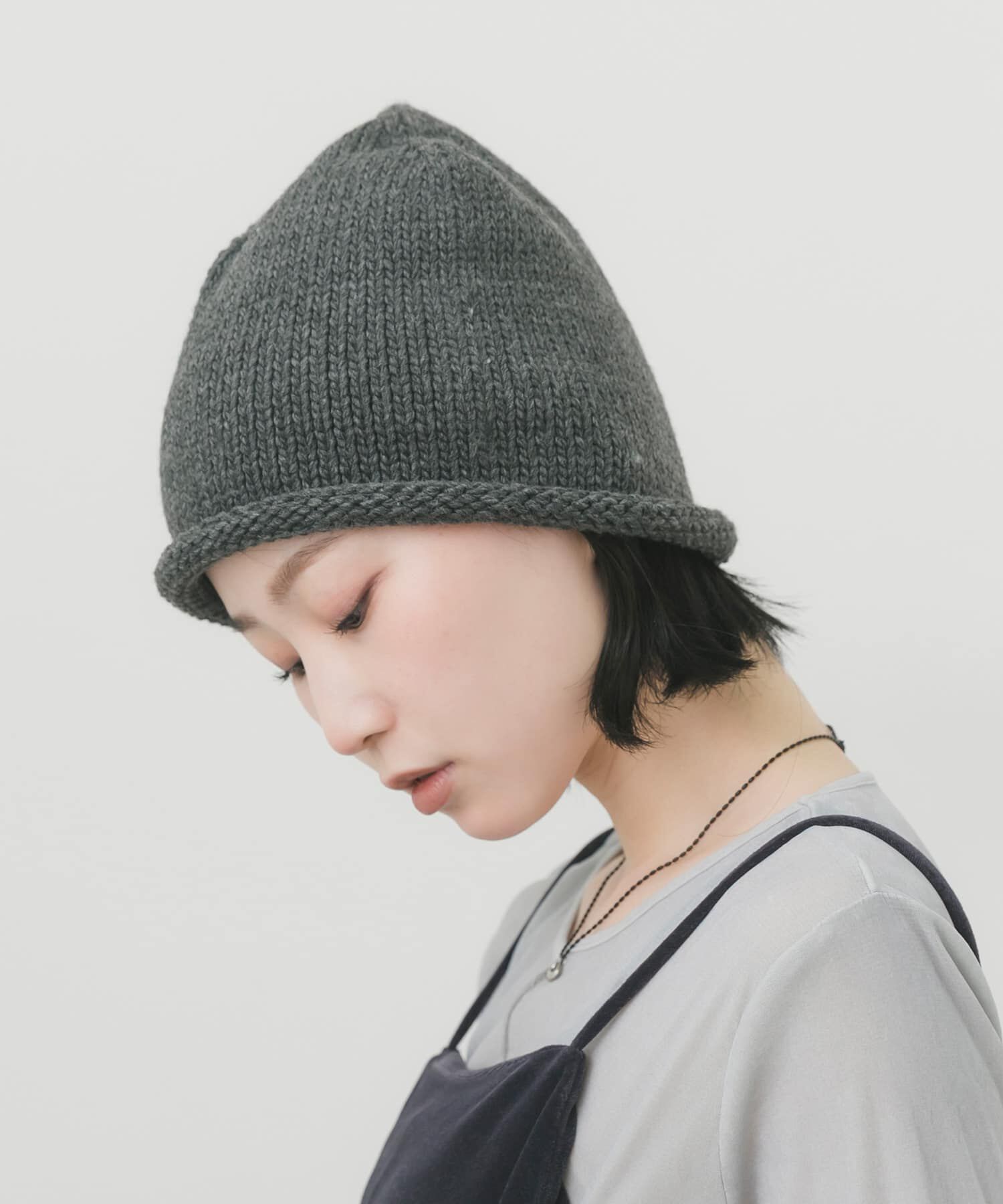 SMELLY「ロールニットビーニー」|ニット帽|