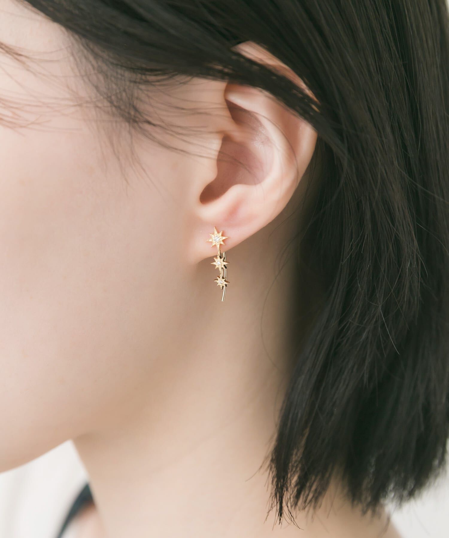 SMELLY「スパークルビジューフックピアス」|ピアス|
