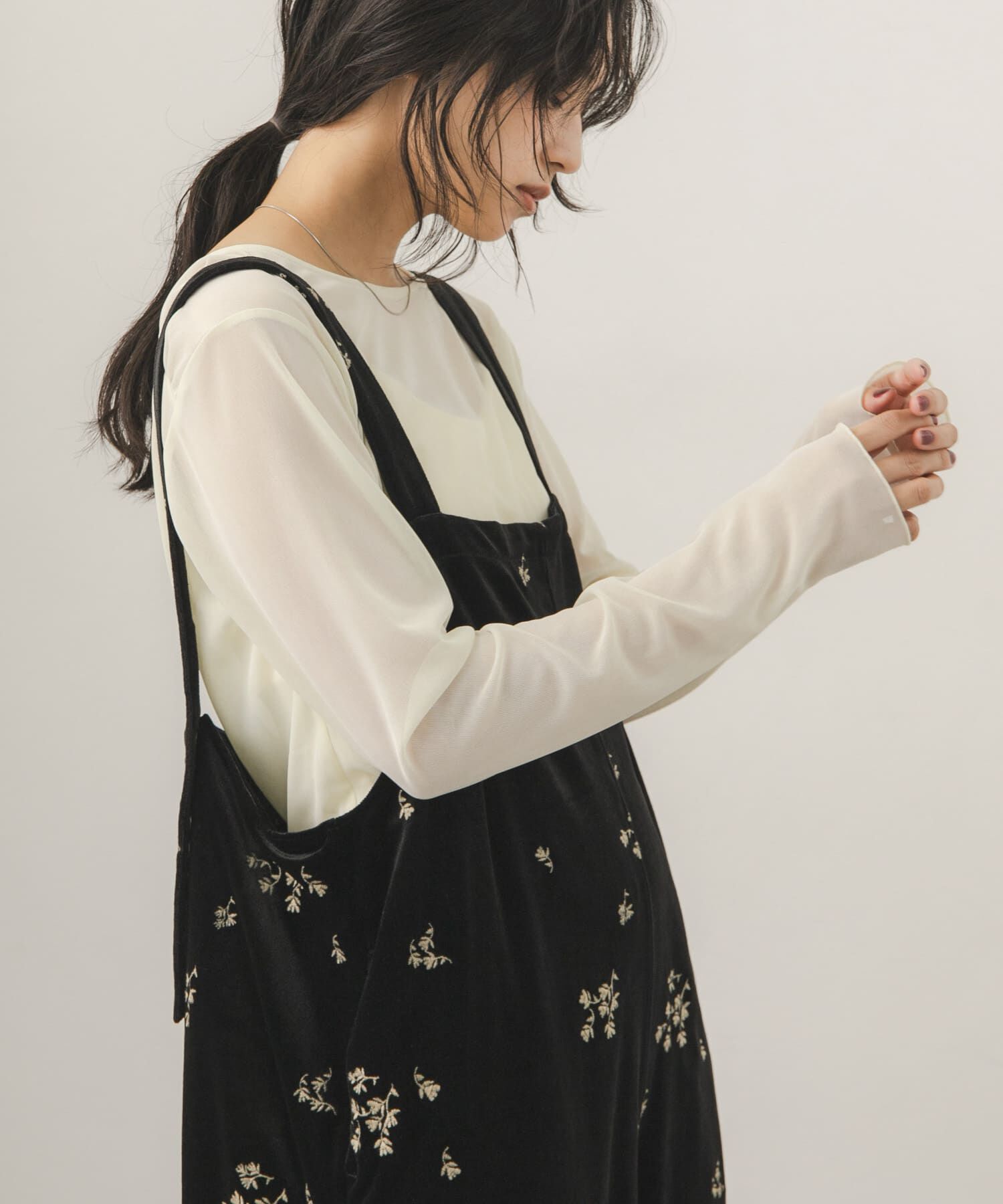  「シアーギャザーロンTEE」|Tシャツ・カットソー|