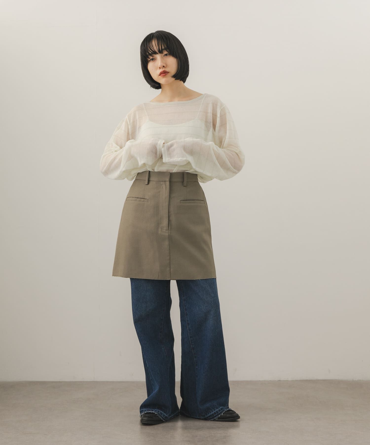  「カットオフミニスカート」|スカート|